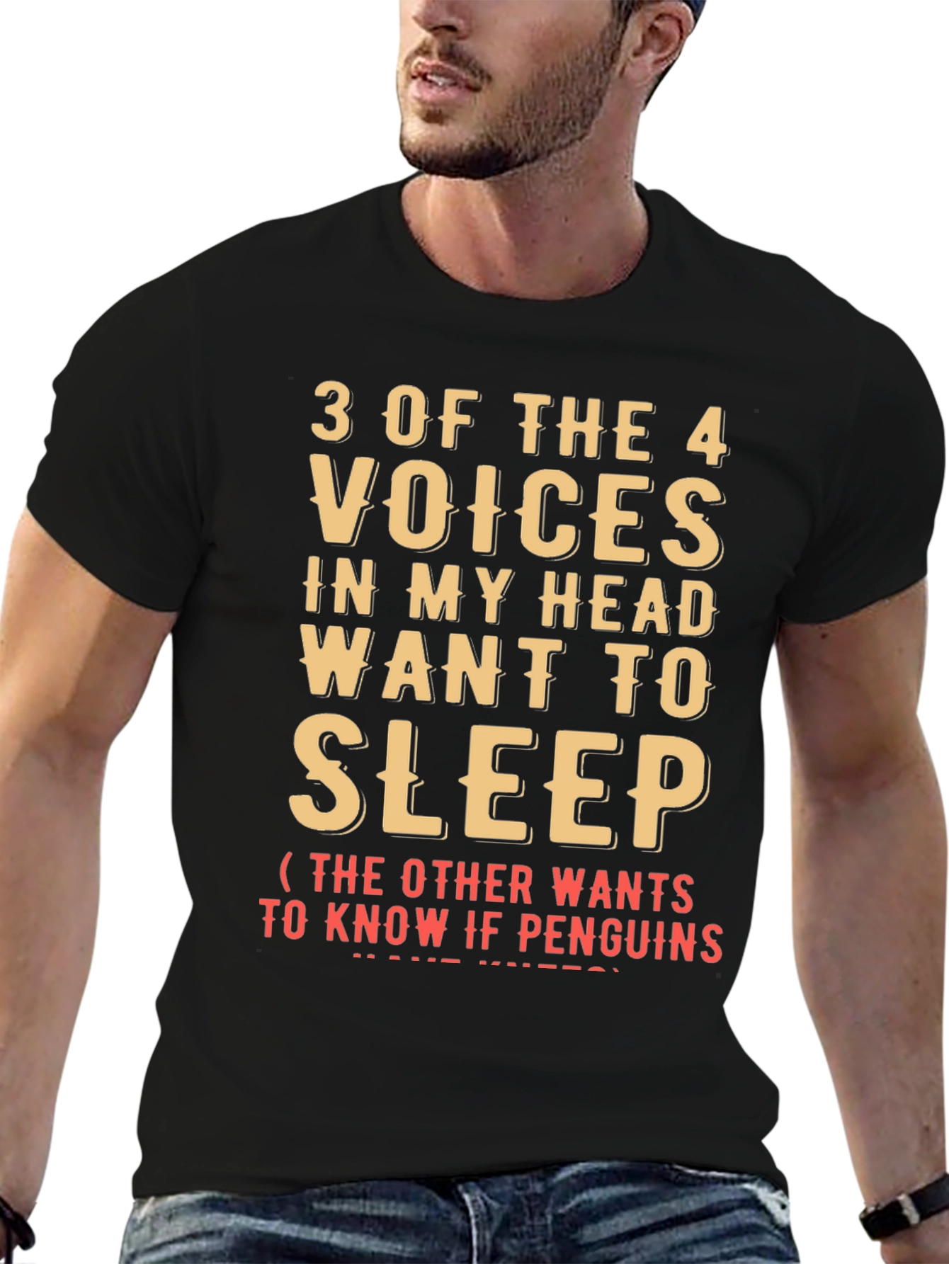 Black Funny 'Voices in My Head' Graphic T-Shirt view 6