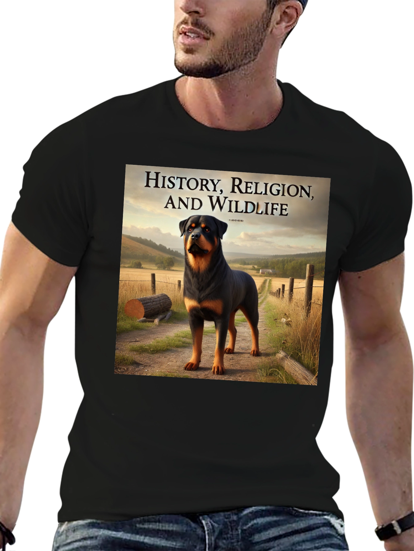Rottweiler T-Shirt: History, Religion, & Wildlife Tee - 6