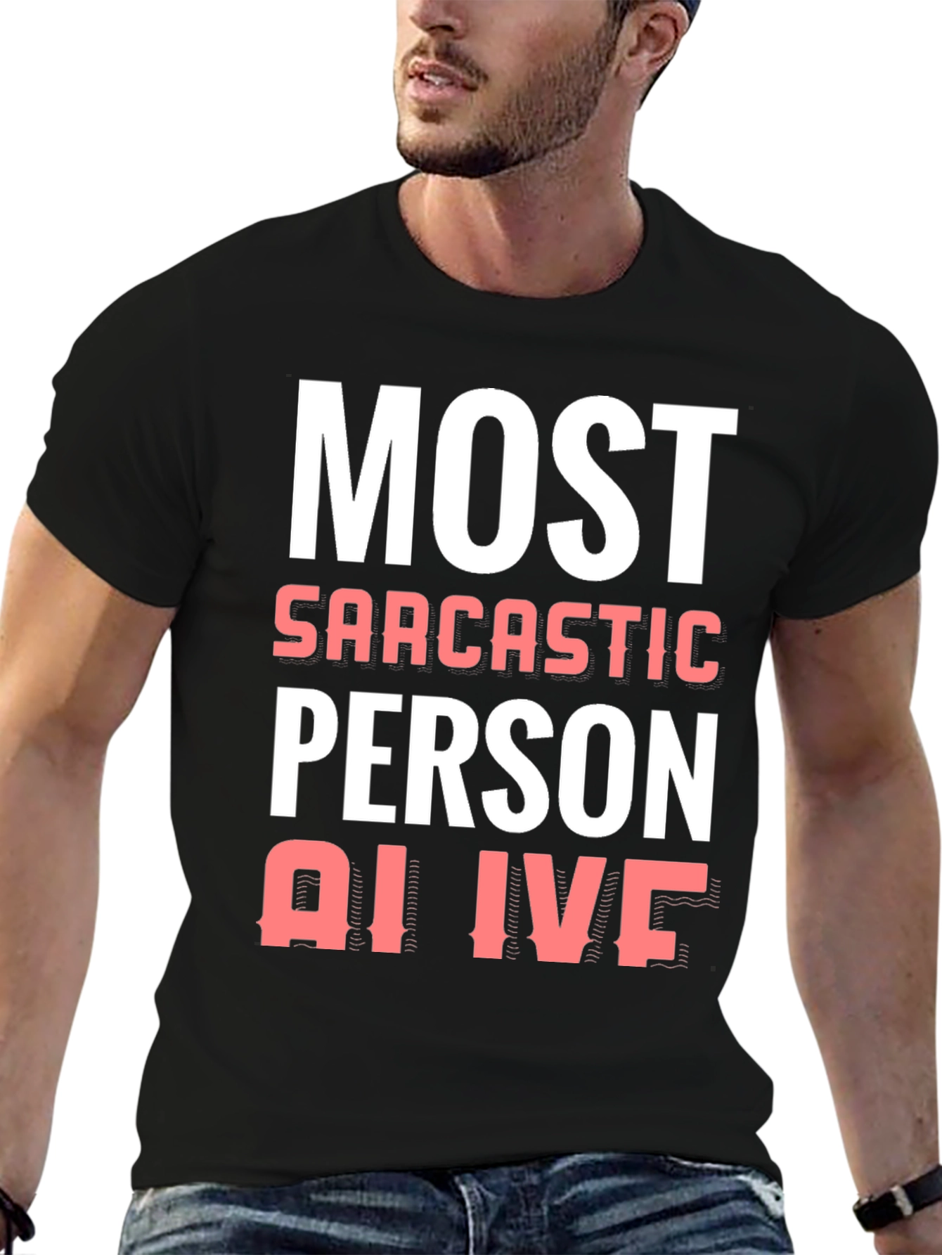 Black Sarcastic Humor Graphic Tee view 6
