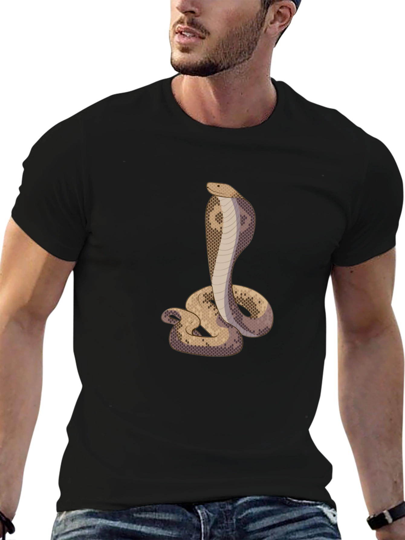 Black Cobra Graphic Tee - Men's Black T-Shirt view 6