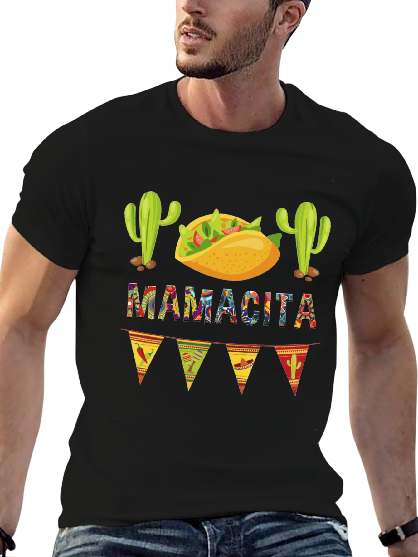 Black Mamacita Taco Fiesta Graphic Tee view 6