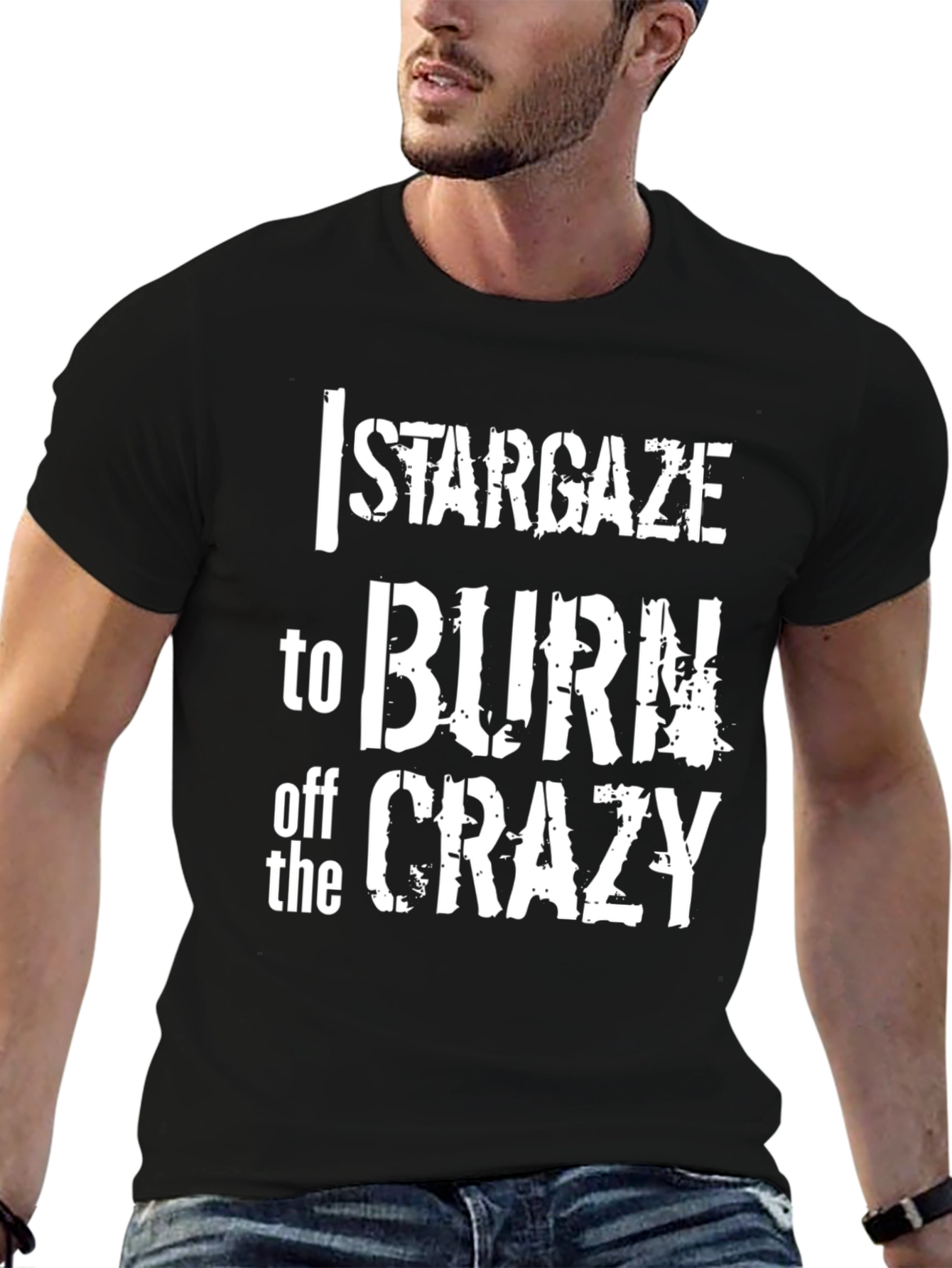 Black Stargaze to Burn Off the Crazy Graphic T-Shirt view 6