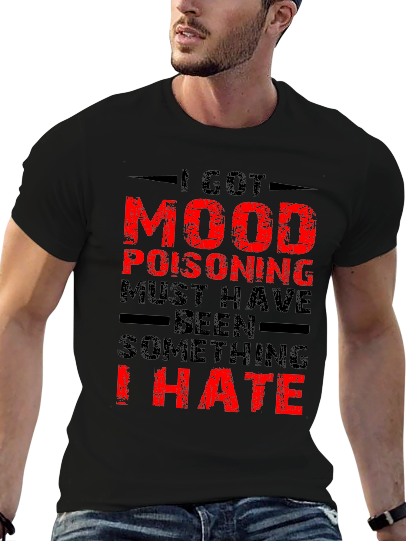 Black Mood Poisoning Graphic Tee - Black view 6