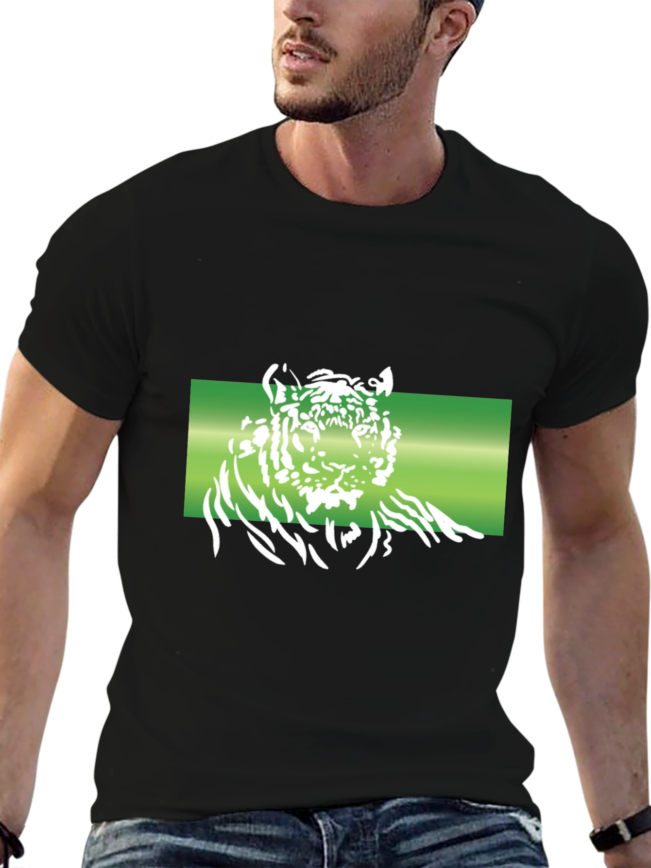 Black Tiger Graphic T-Shirt - Black view 6