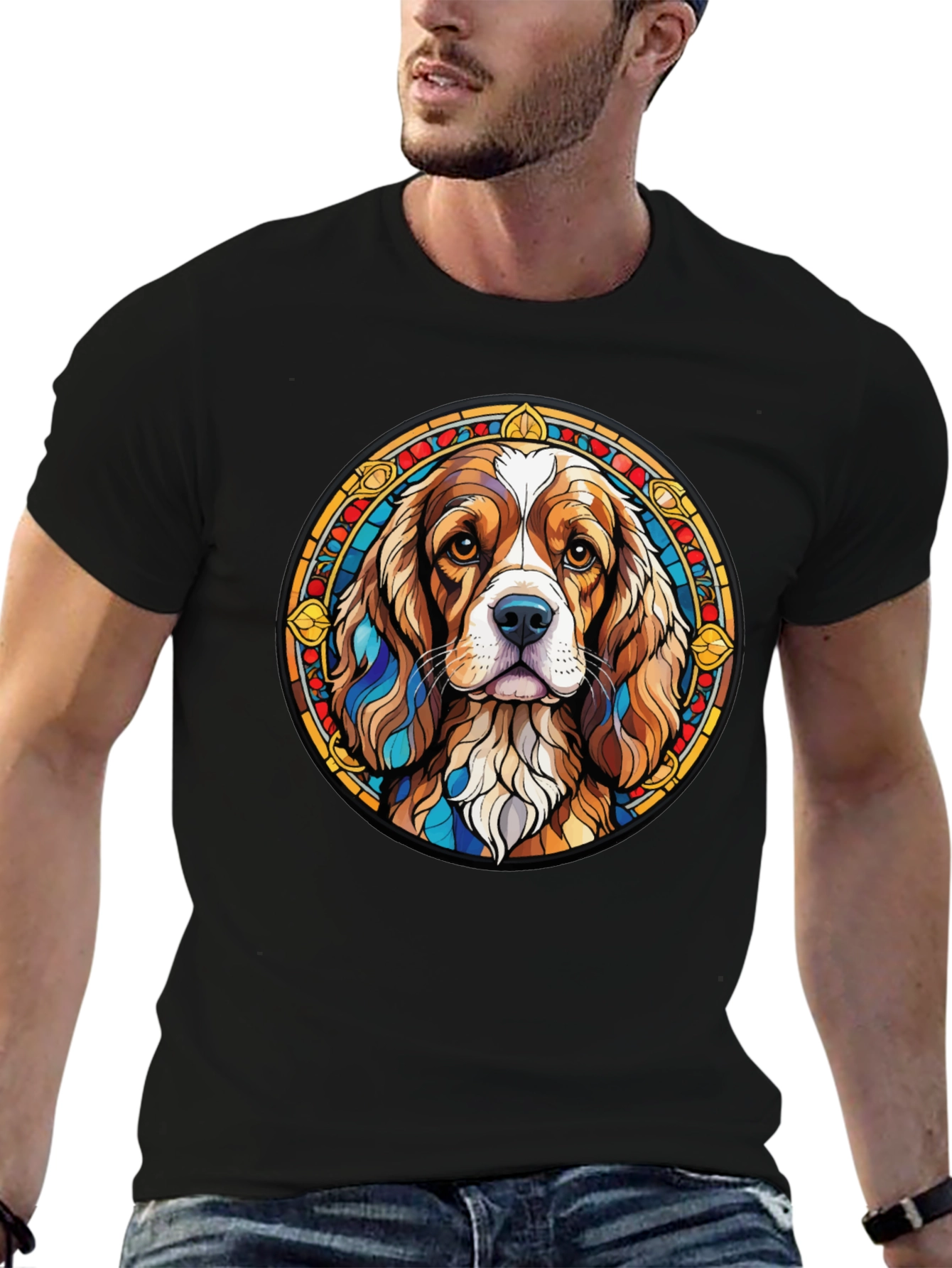 Black Dog Breed Graphic Tee - Stylish Round Design view 6