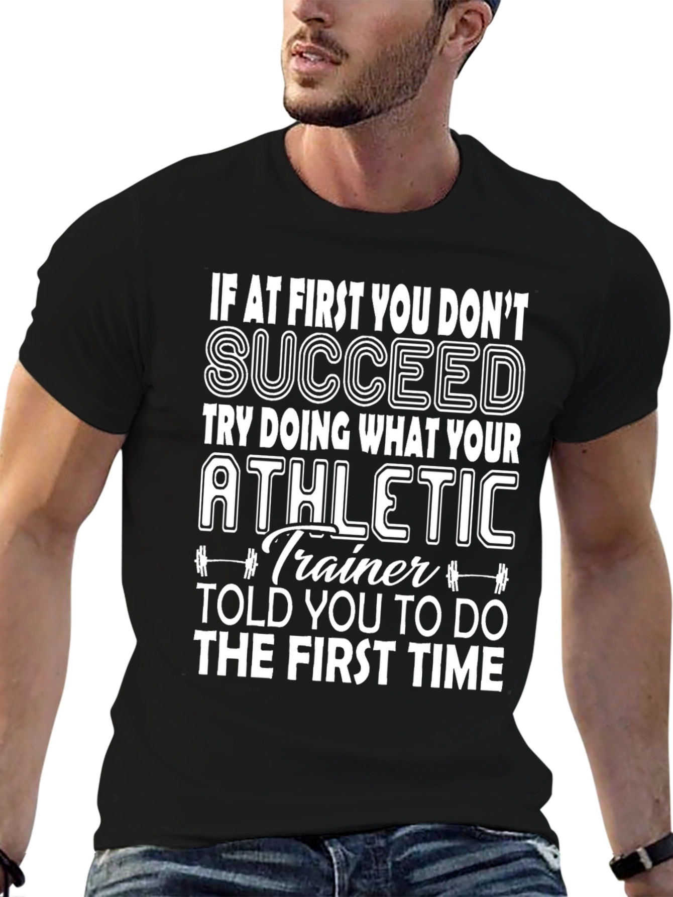 Black Athletic Trainer Workout T-Shirt view 6