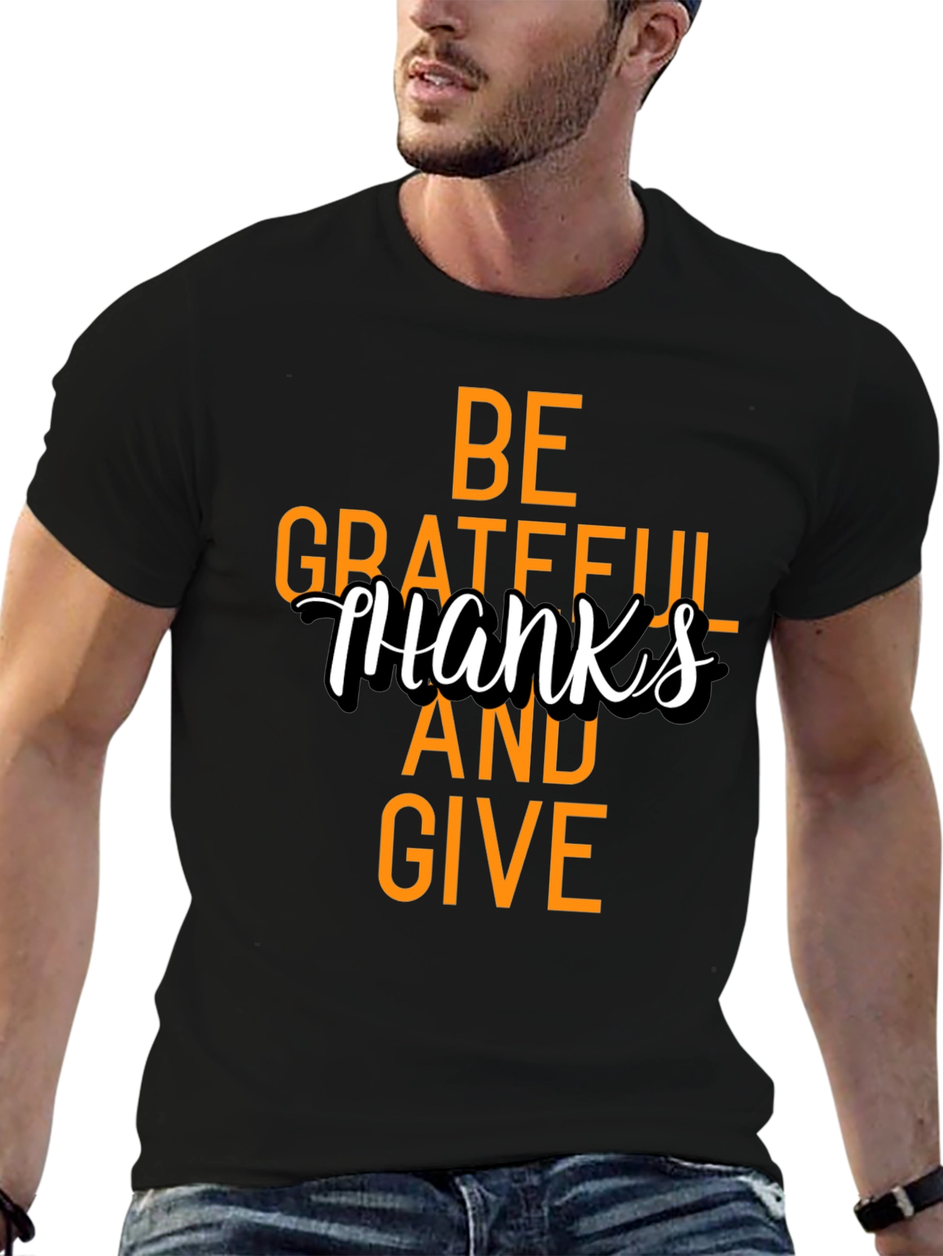 Black Grateful Thanksgiving T-Shirt view 6
