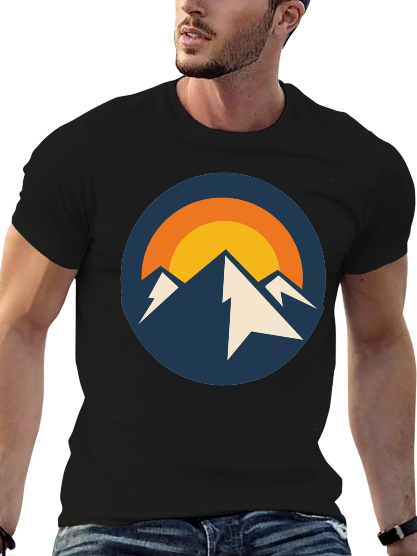 Black Mountain Peak Graphic Tee - Black view 6