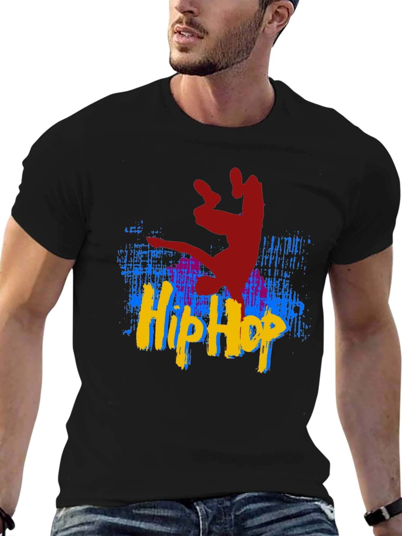 Black Hip Hop Dance T-Shirt - Black view 6