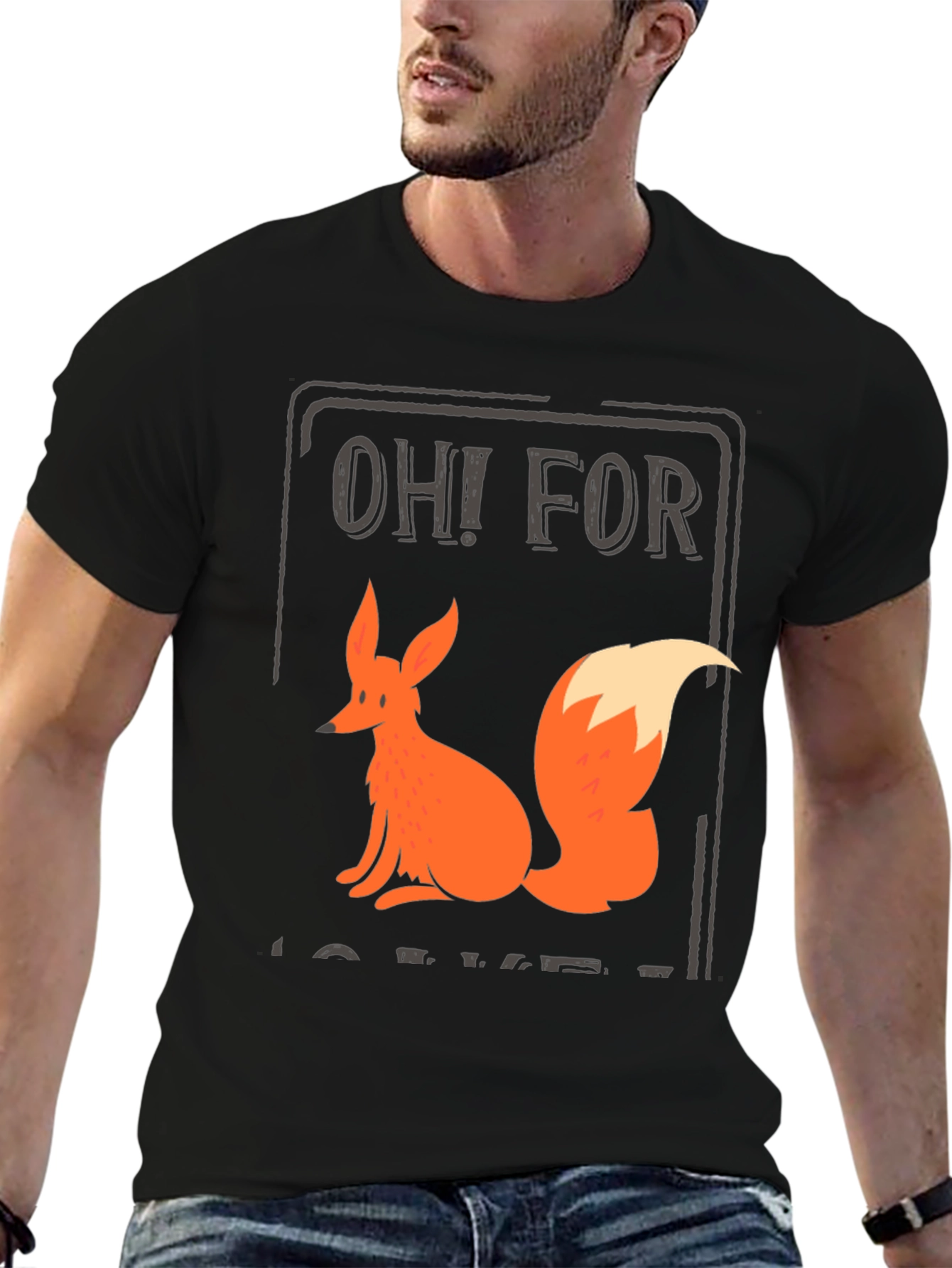 Black Oh! For Fox Sake Graphic Tee view 6