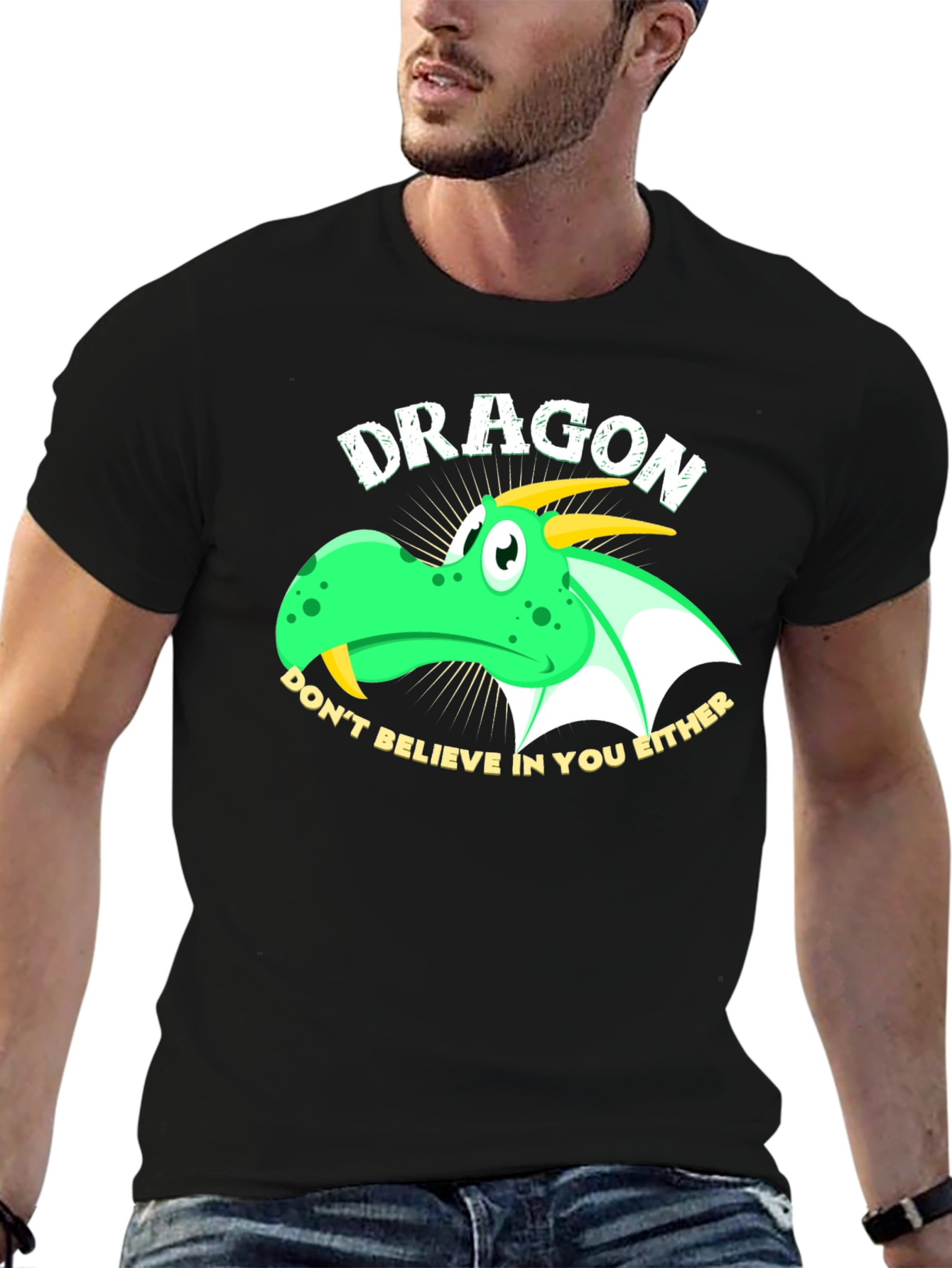 Black Dragon Don't Believe T-Shirt view 6