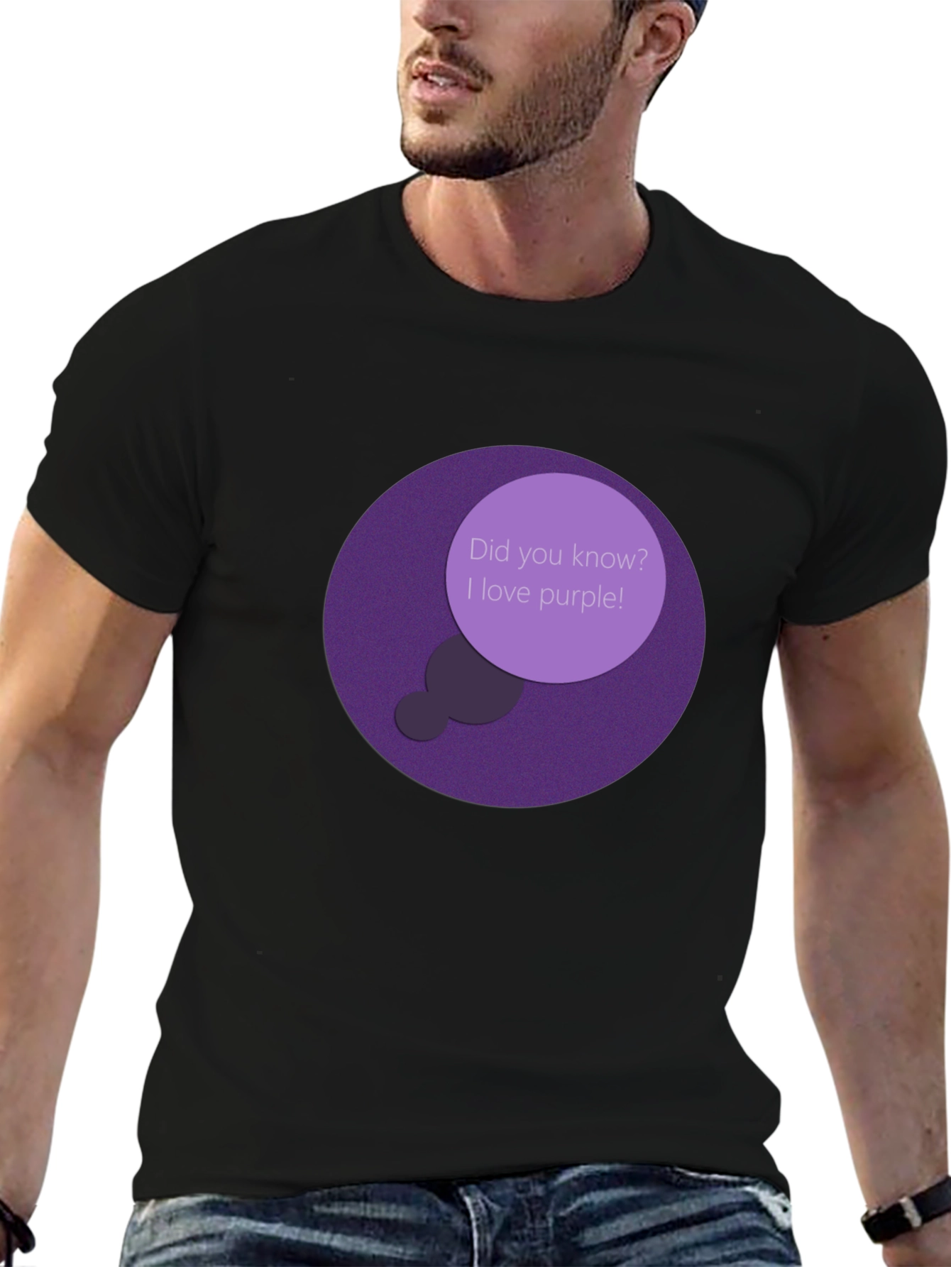 Black Purple Lover T-Shirt - Did You Know? view 6