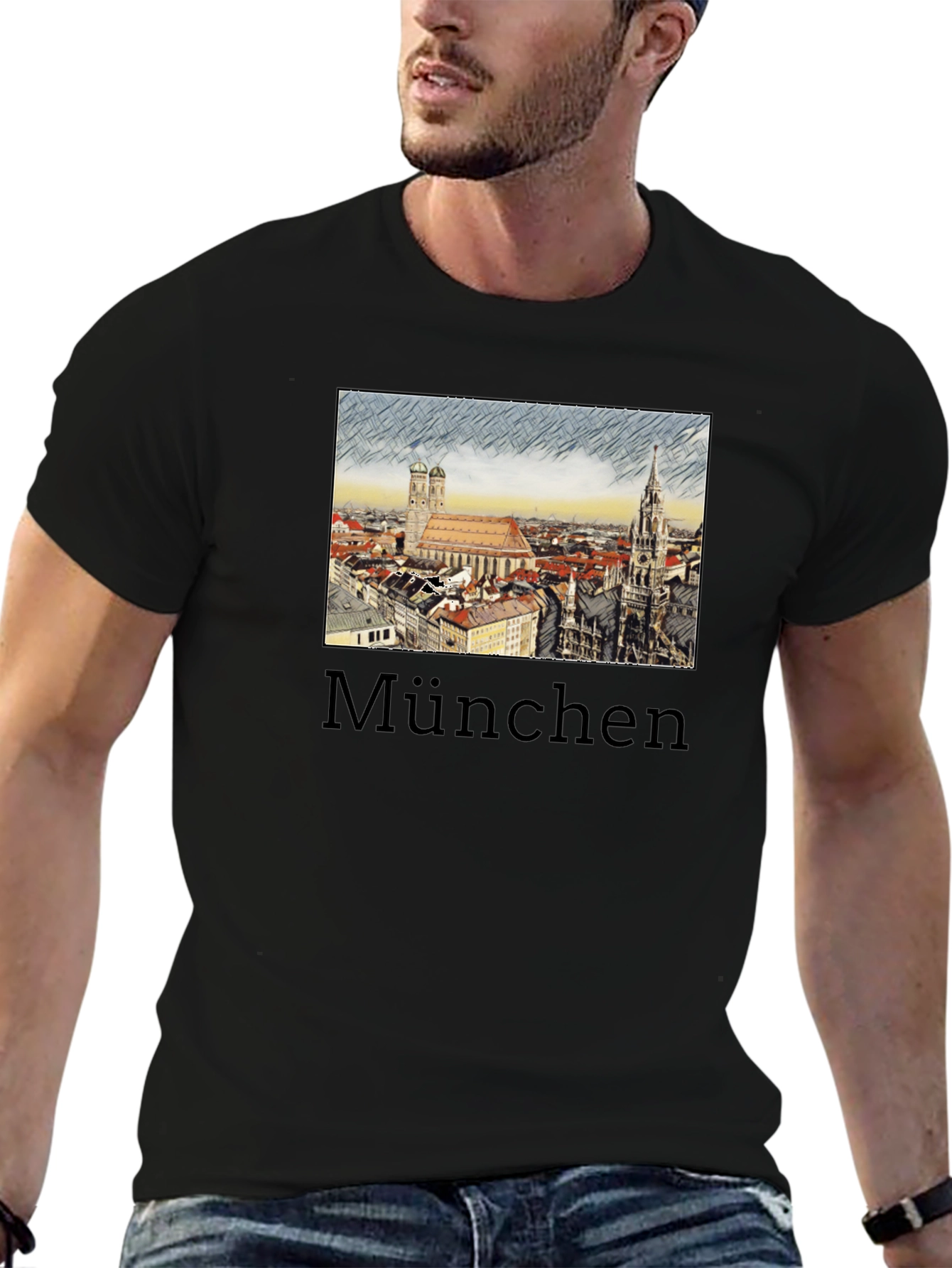 Munich Cityscape Graphic Tee - Urban Style - 6