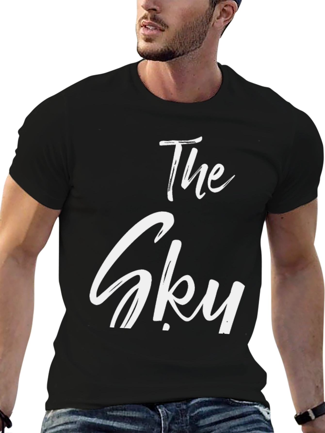 Black The Sky Graphic T-Shirt - Stylish Cotton Tee view 6