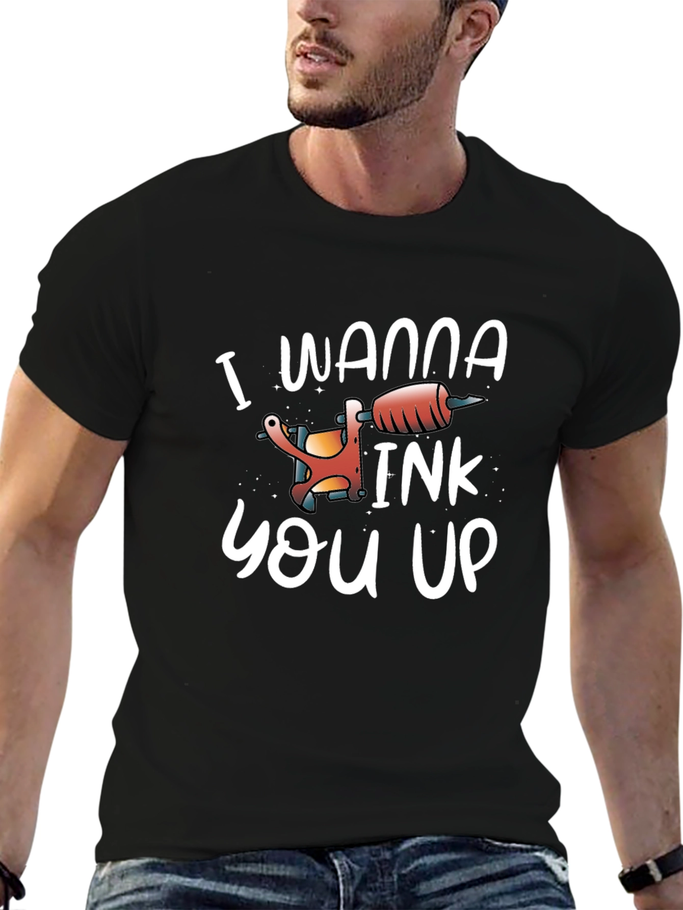 Black I Wanna Ink You Up Graphic Tee view 6