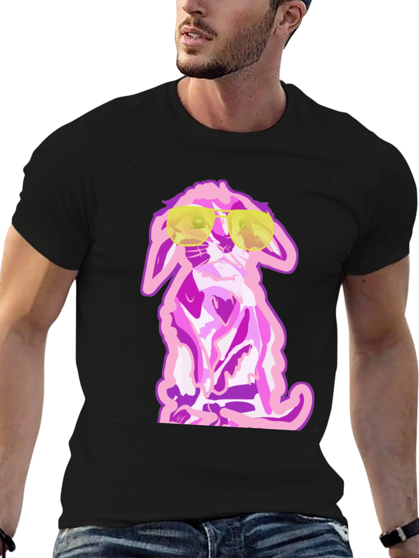 Black Cool Dog T-Shirt - Stylish Graphic Tee view 6