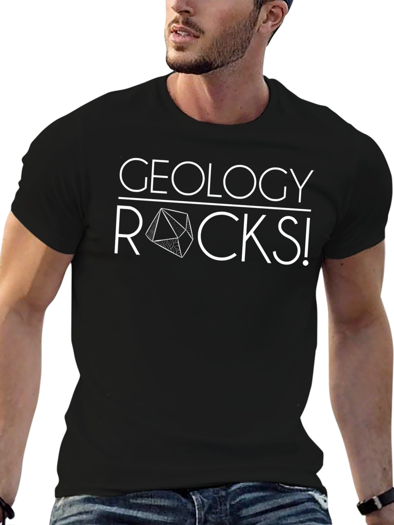 Black Geology Rocks T-Shirt - Science Humor Tee view 6