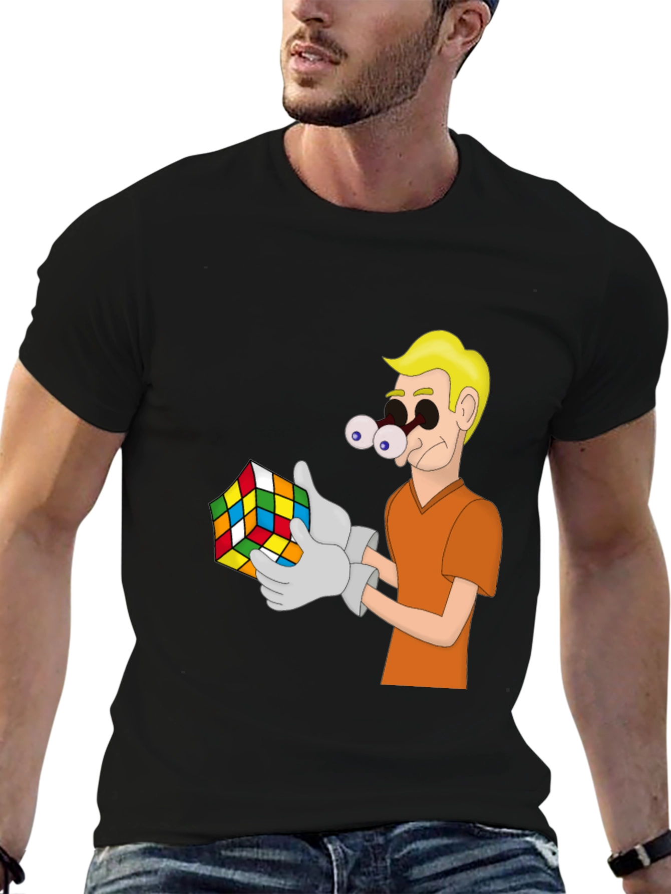 Rubik's Cube Cartoon Tee - 6