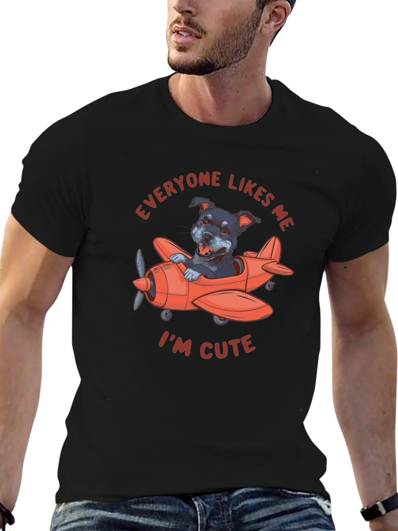 Black Dog Pilot T-Shirt - "Everyone Likes Me" view 6