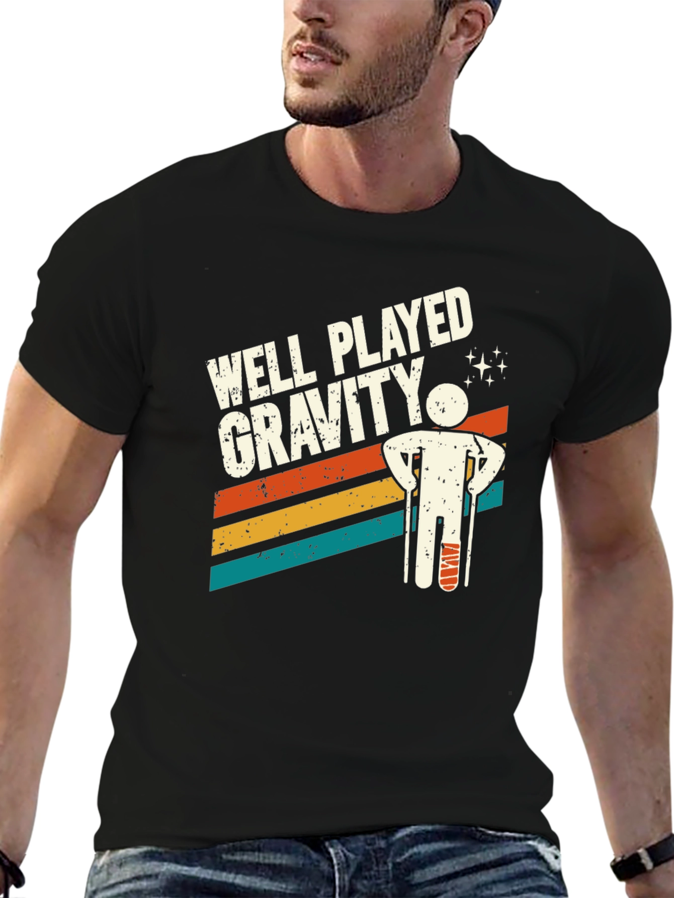 Black Well Played Gravity T-Shirt view 6