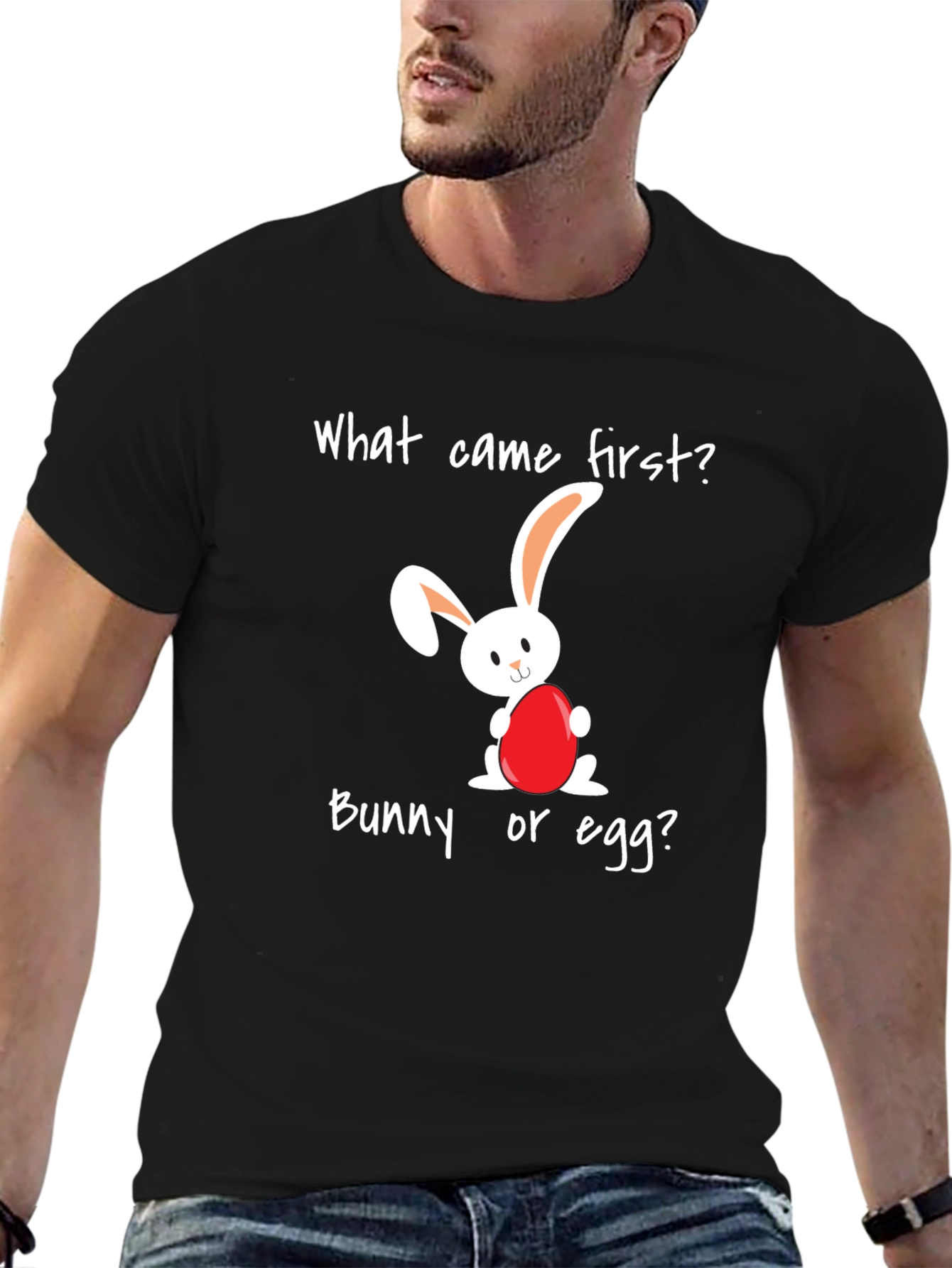 Black Bunny or Egg T-Shirt view 6
