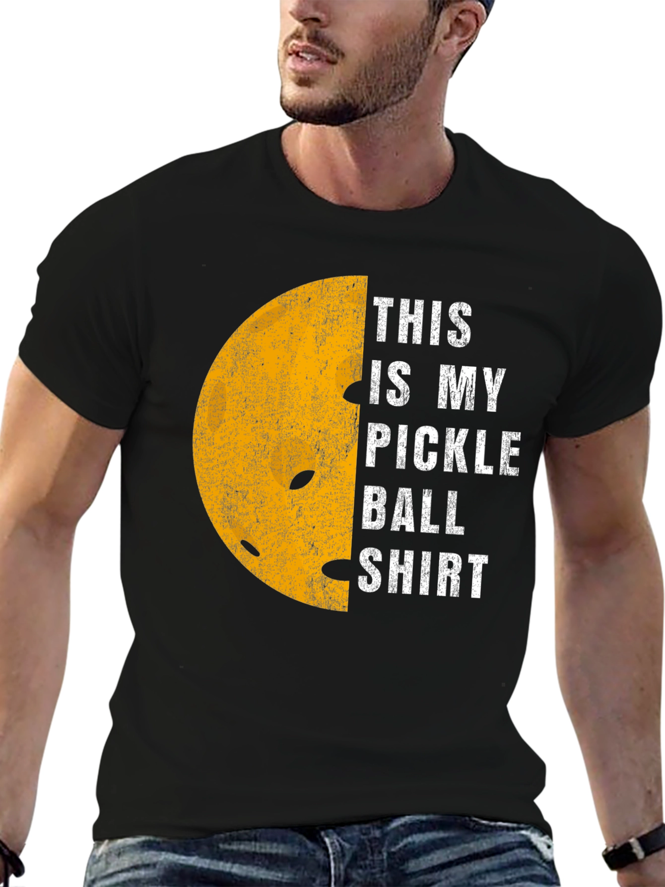 Black Pickleball Shirt - Funny Pickle Ball T-Shirt view 6