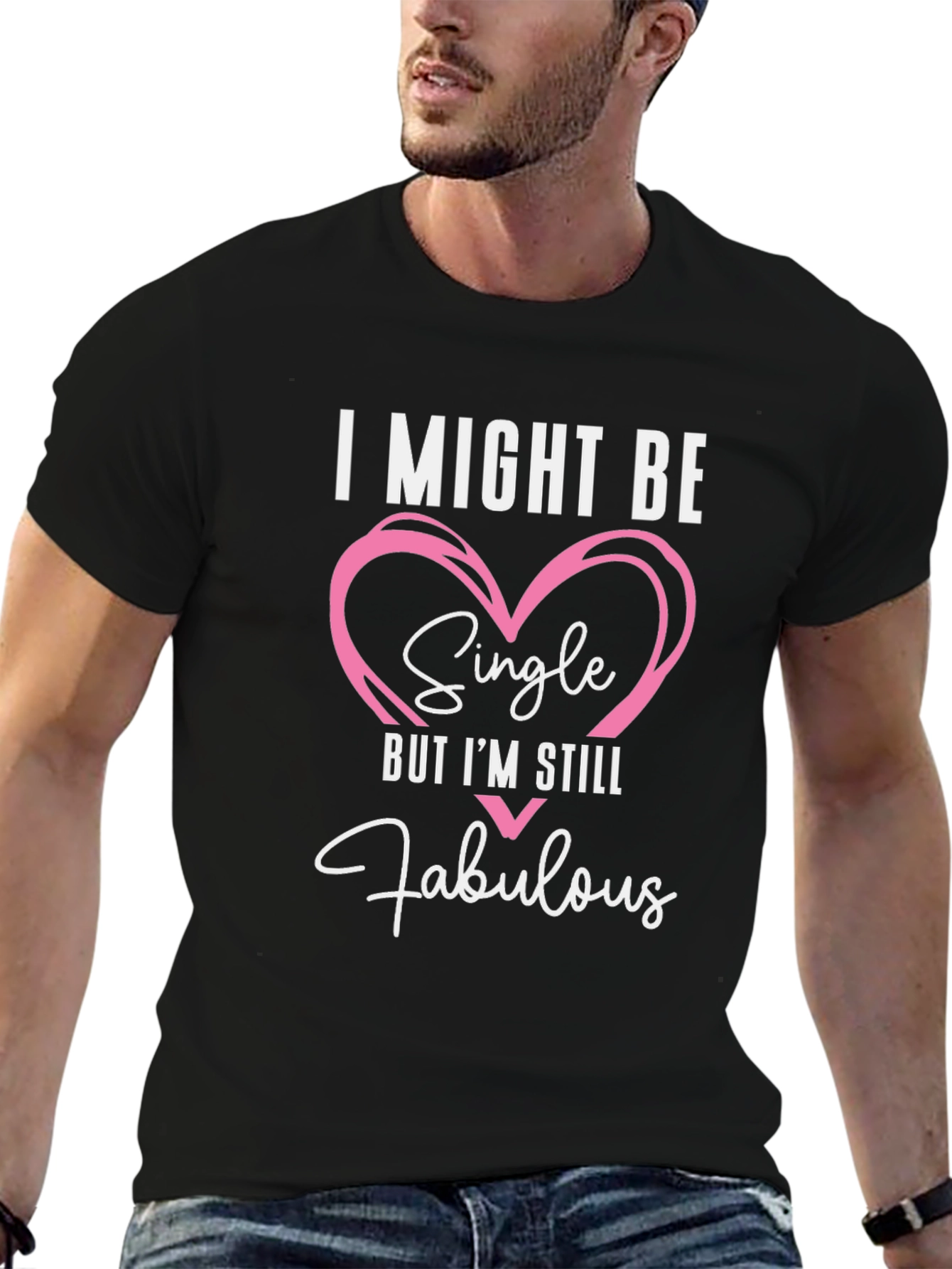 Black Single and Fabulous T-Shirt | Trendy Casual Tee view 6