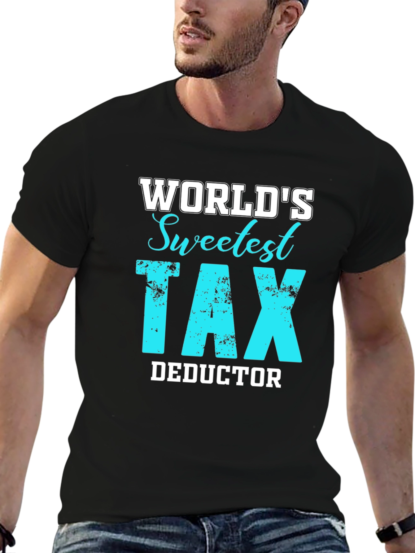 Black World's Sweetest Tax Deductor Tee - Accountant Gift view 6