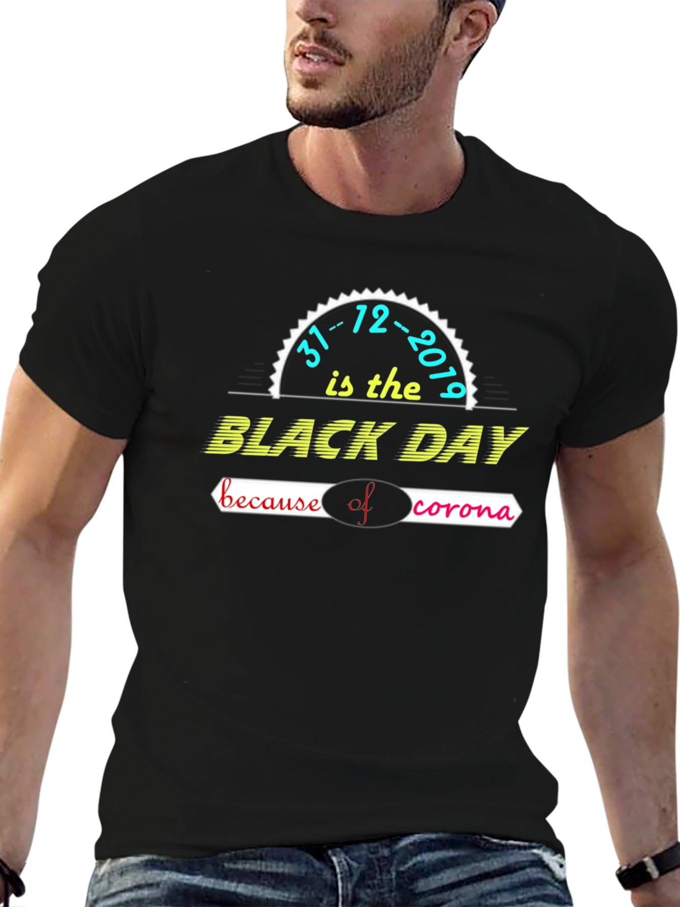 Black Black Day Corona Virus Graphic T-Shirt view 6