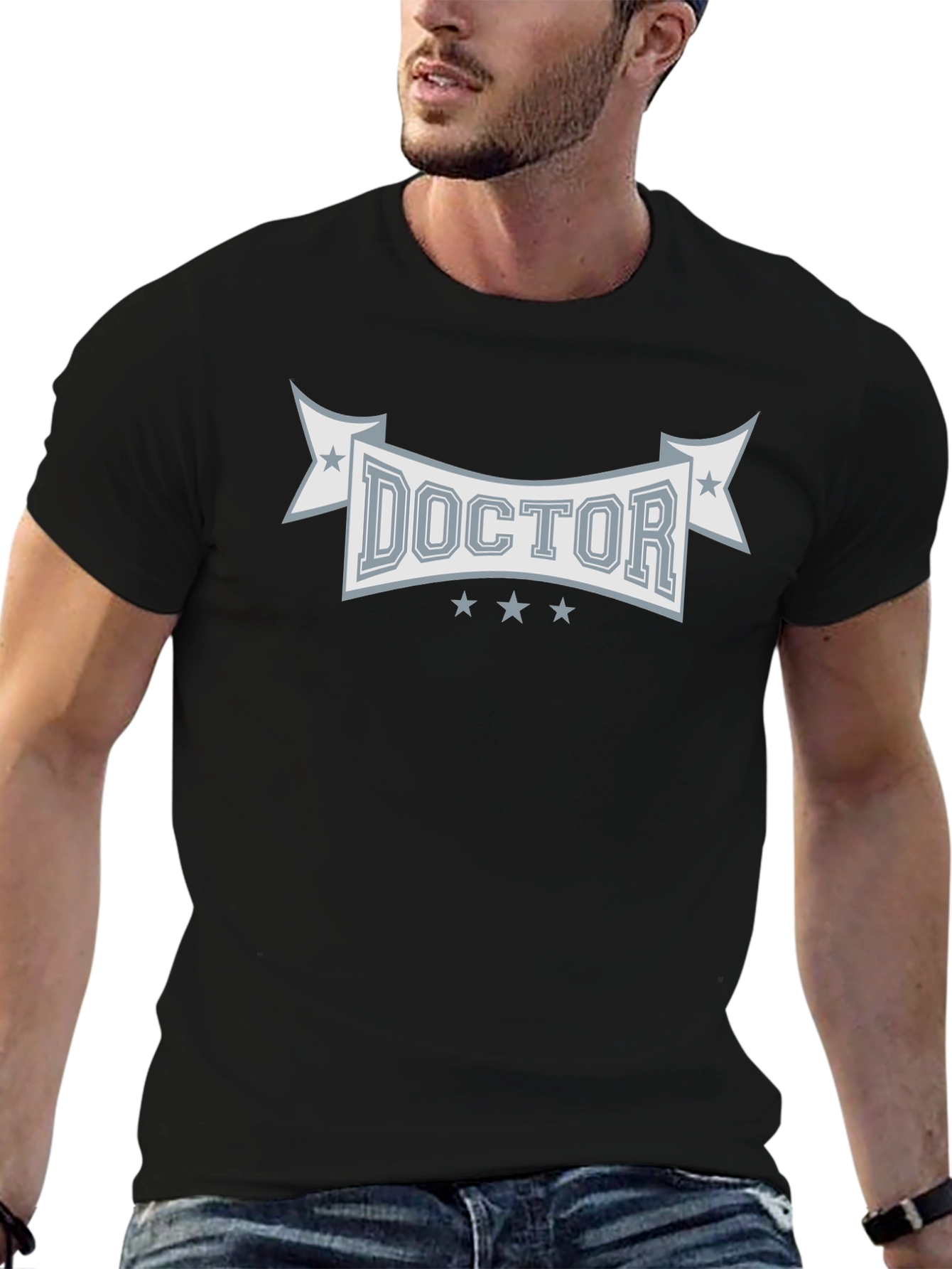 Black Doctor Graphic Tee - Black Cotton Blend view 6