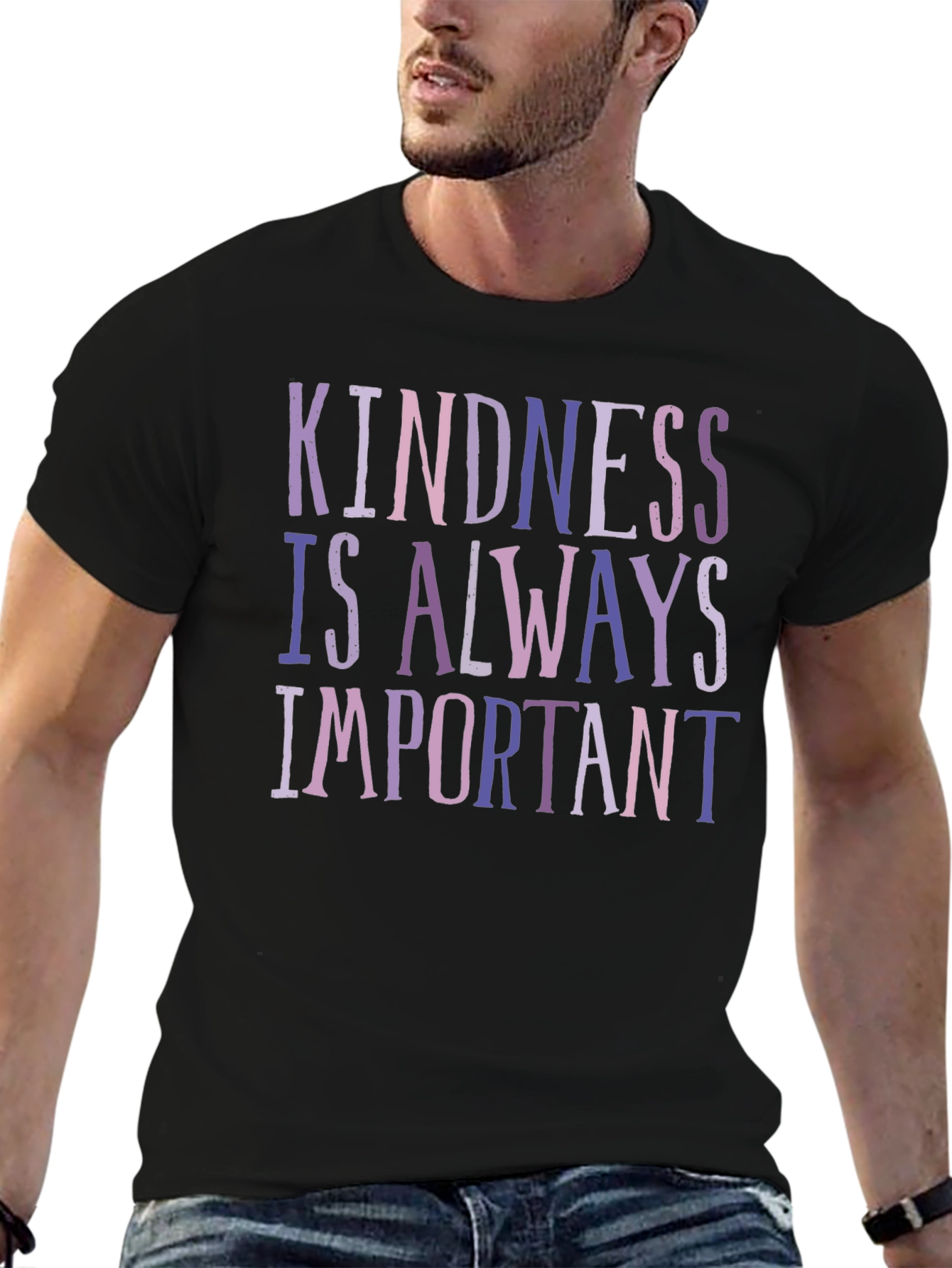 Black Kindness Is Always Important Graphic Tee view 6