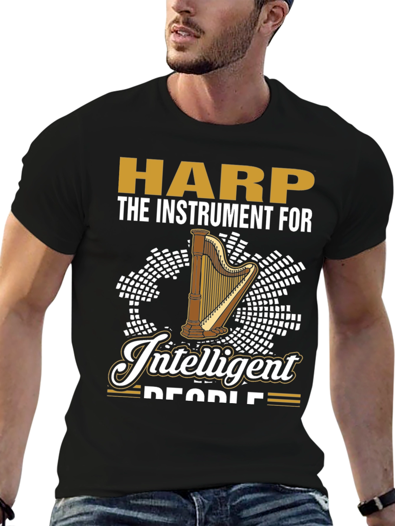 Black Harp Intelligent People T-Shirt view 6