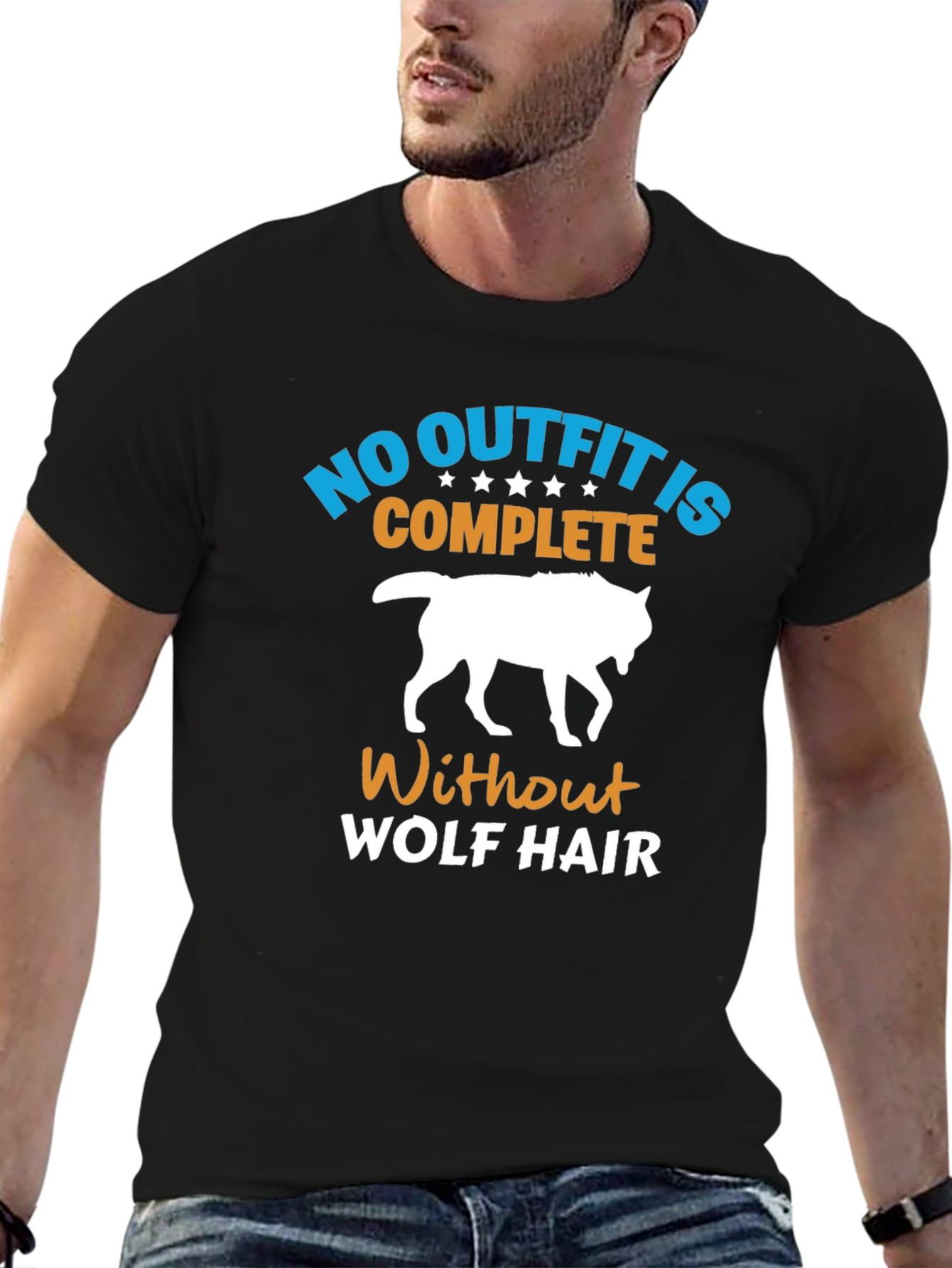 Black Wolf Hair T-Shirt: No Outfit is Complete! view 6