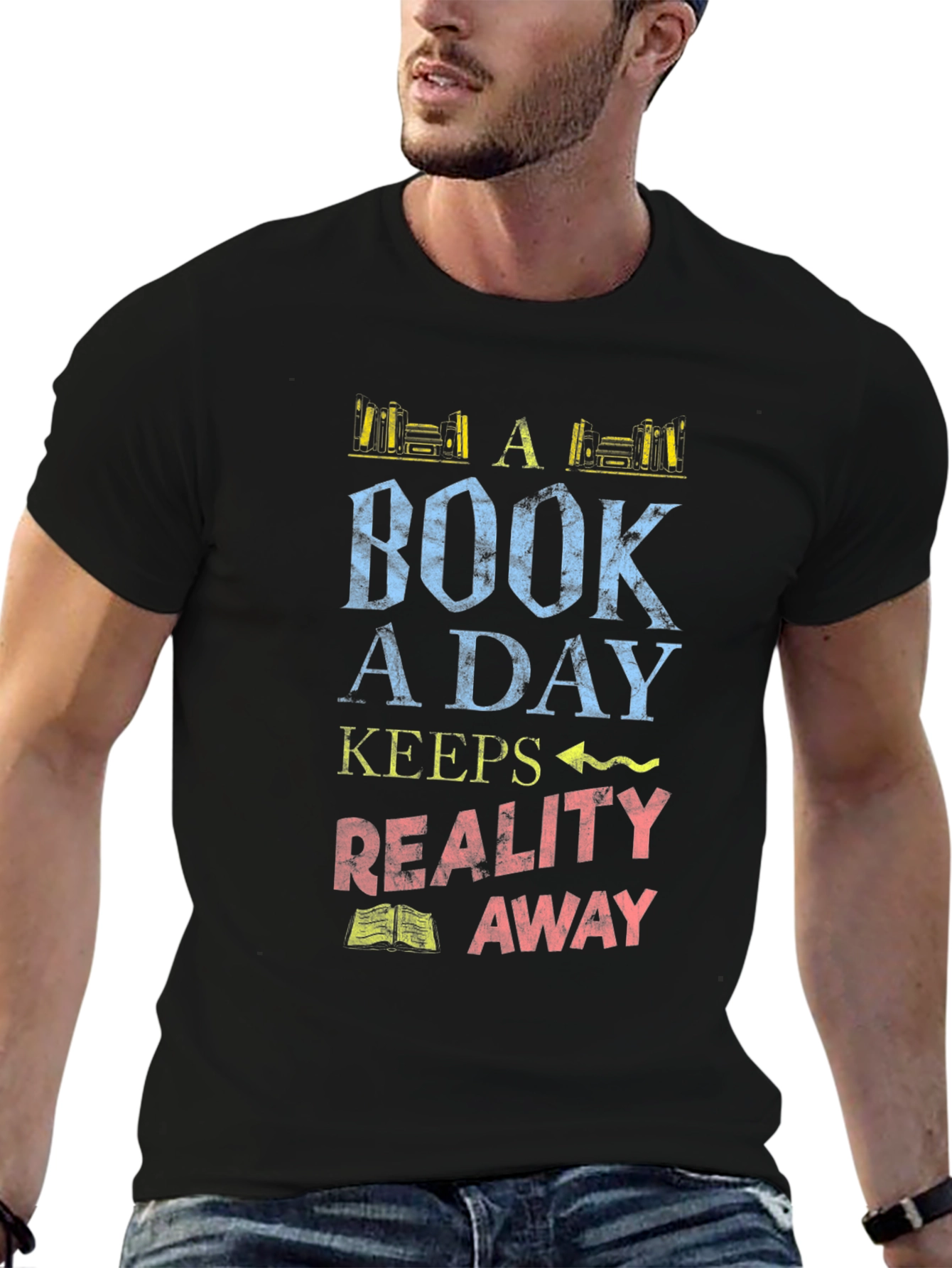 Black Book a Day Graphic Tee - Reading Lover's T-Shirt view 6