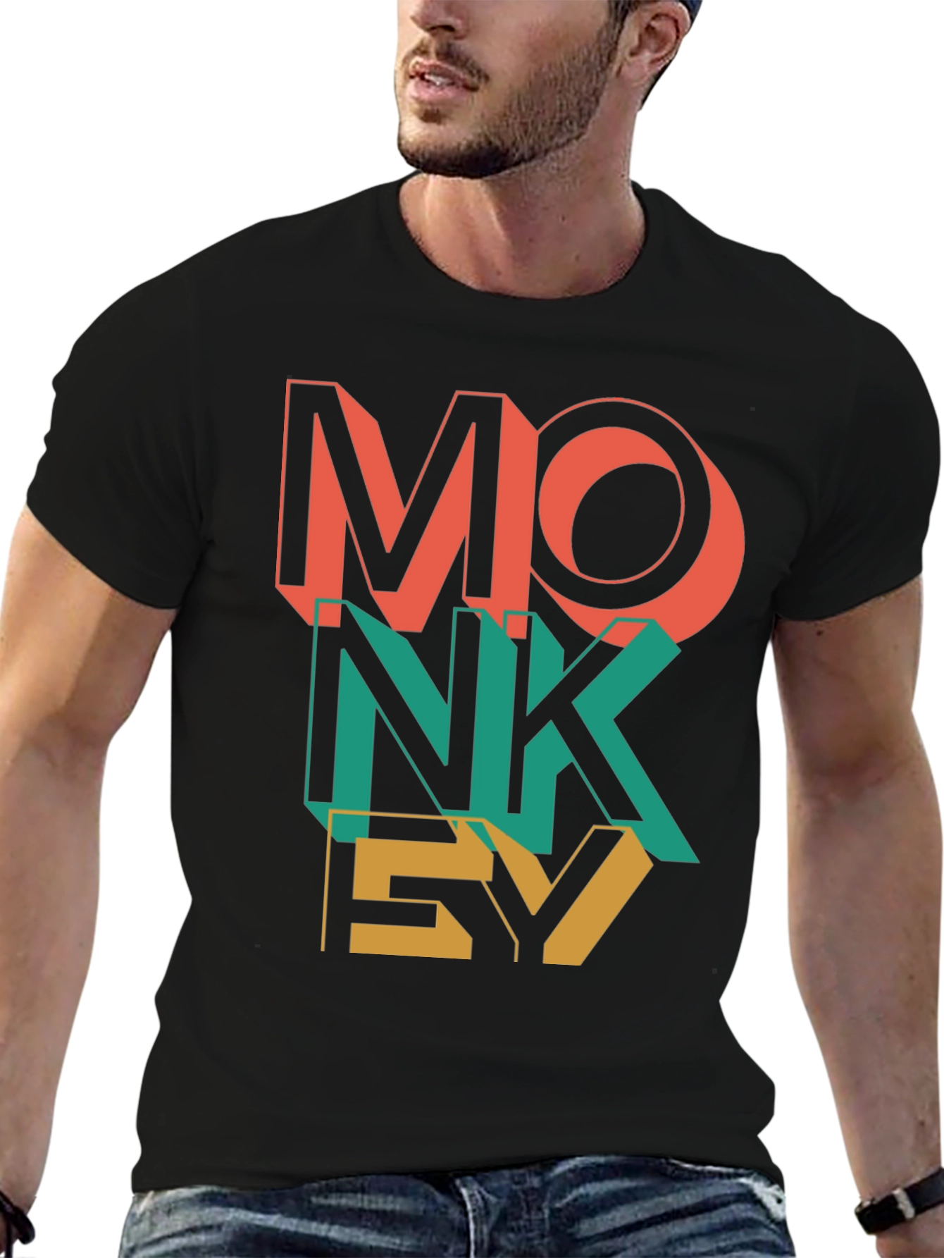 Black Monkey Graphic Tee - Cool Casual Style view 6
