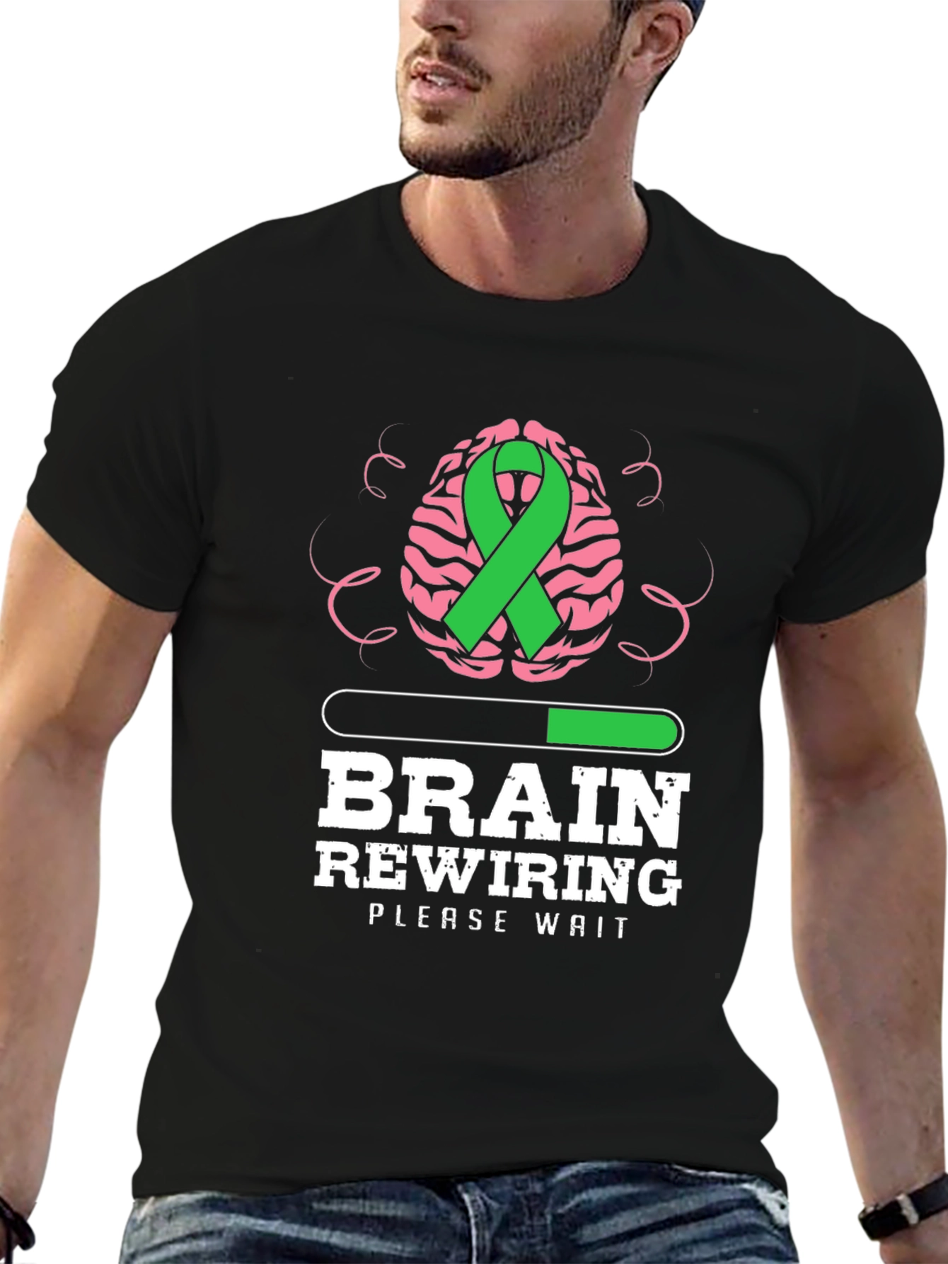 Black Brain Rewiring T-Shirt view 6