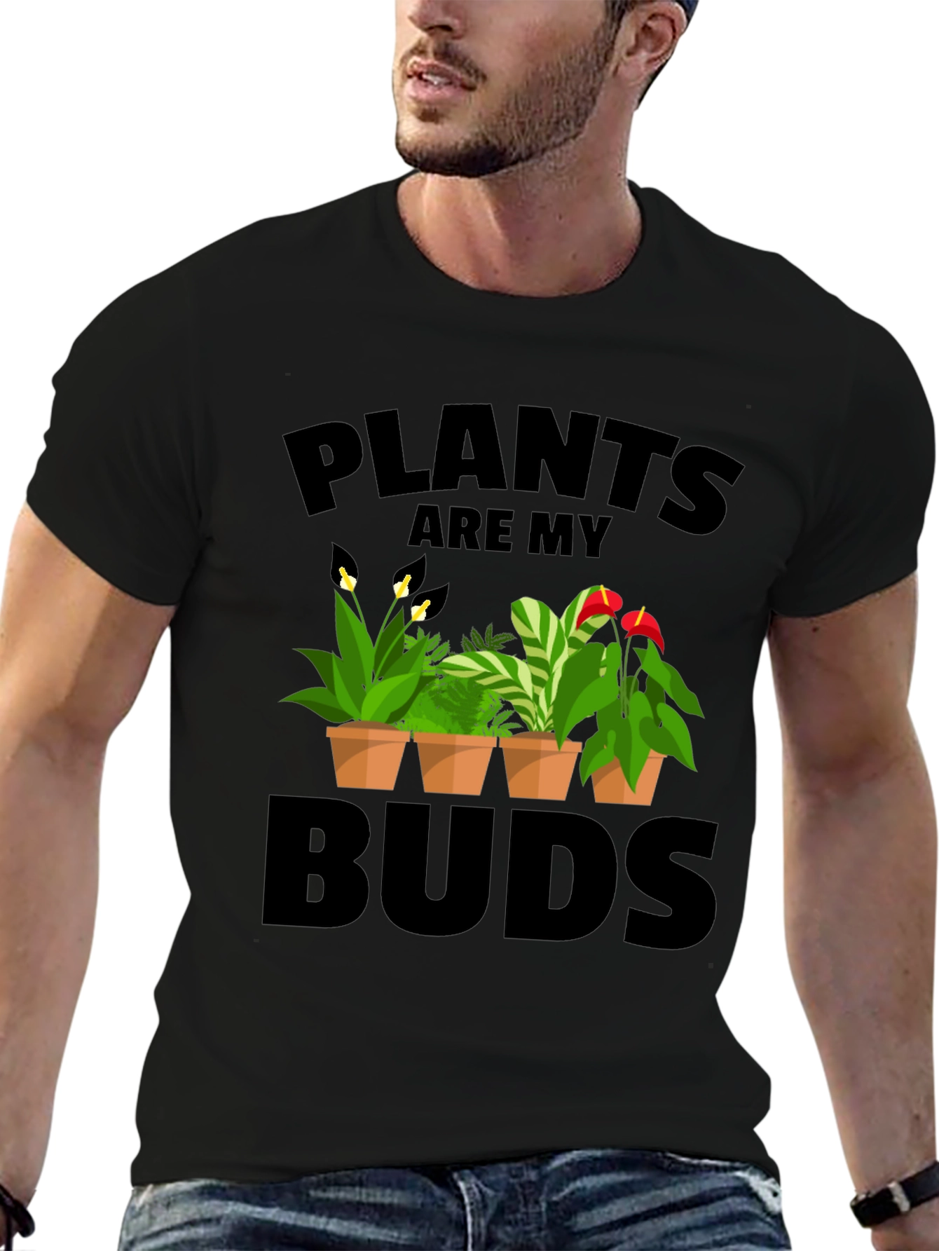 Black Plants Are My Buds Graphic T-Shirt view 6