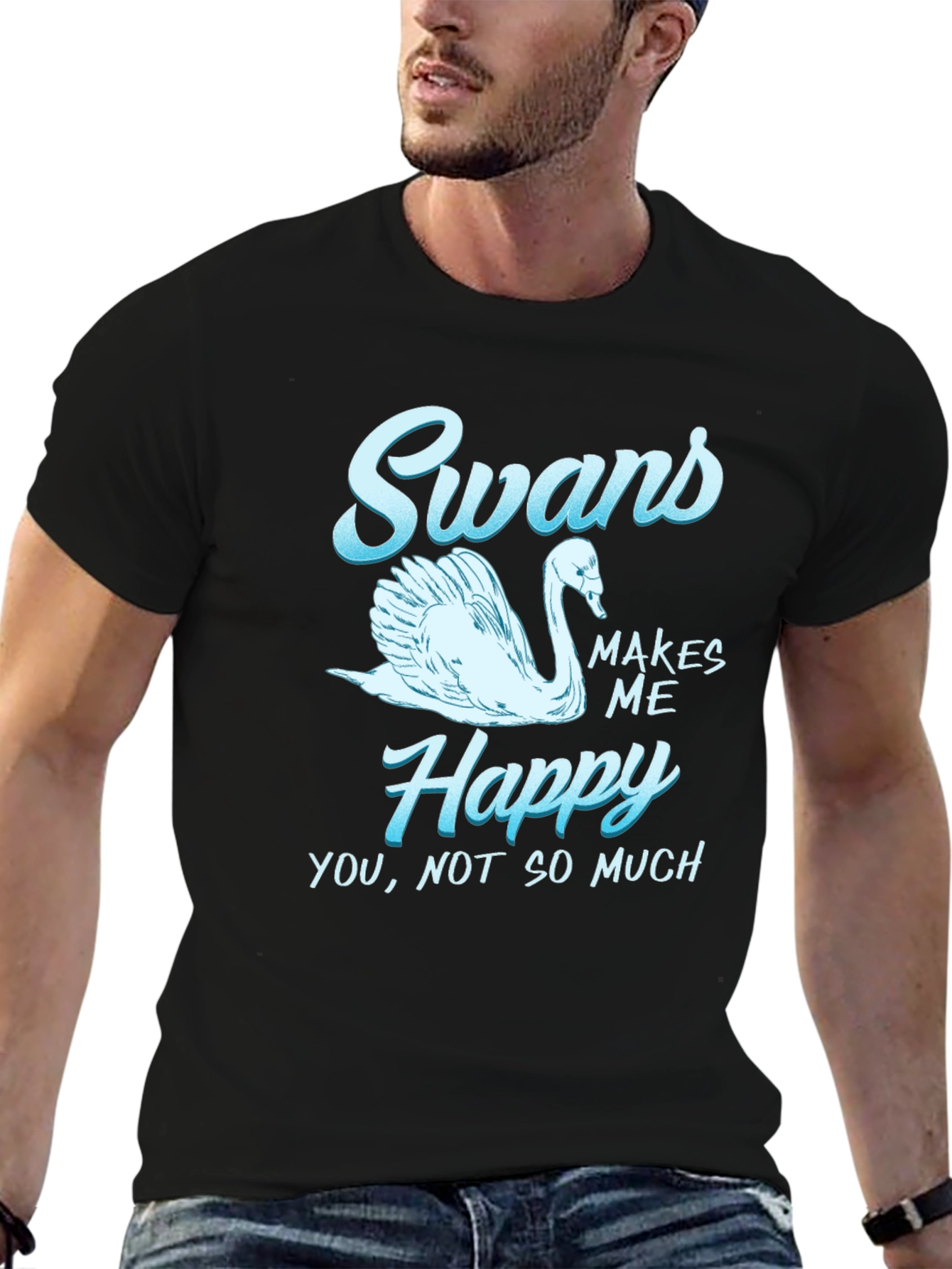 Black Swans Make Me Happy Graphic T-Shirt view 6