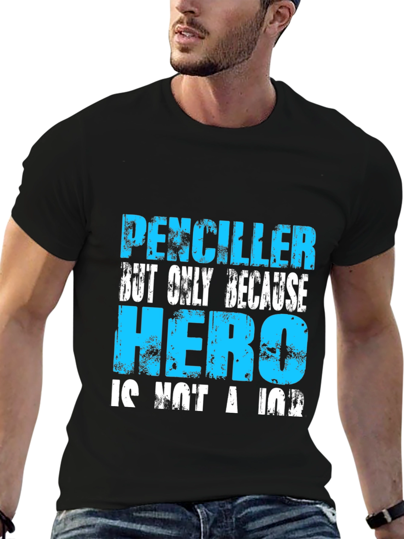 Black Penciller Hero Graphic T-Shirt view 6