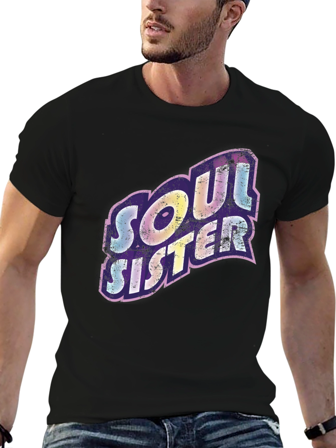 Black Soul Sister Black Graphic Tee view 6