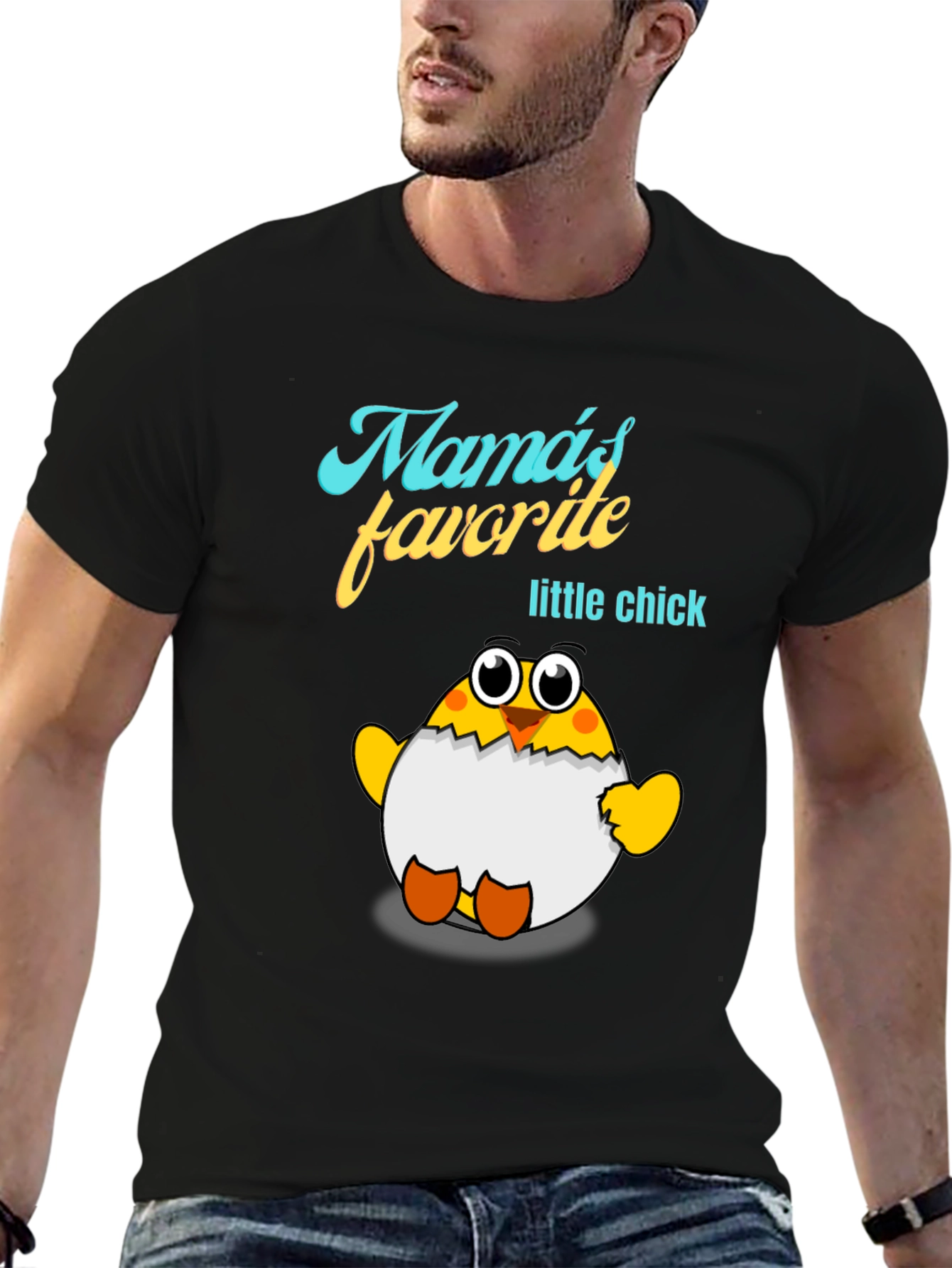 Black Mama's Favorite Little Chick T-Shirt view 6