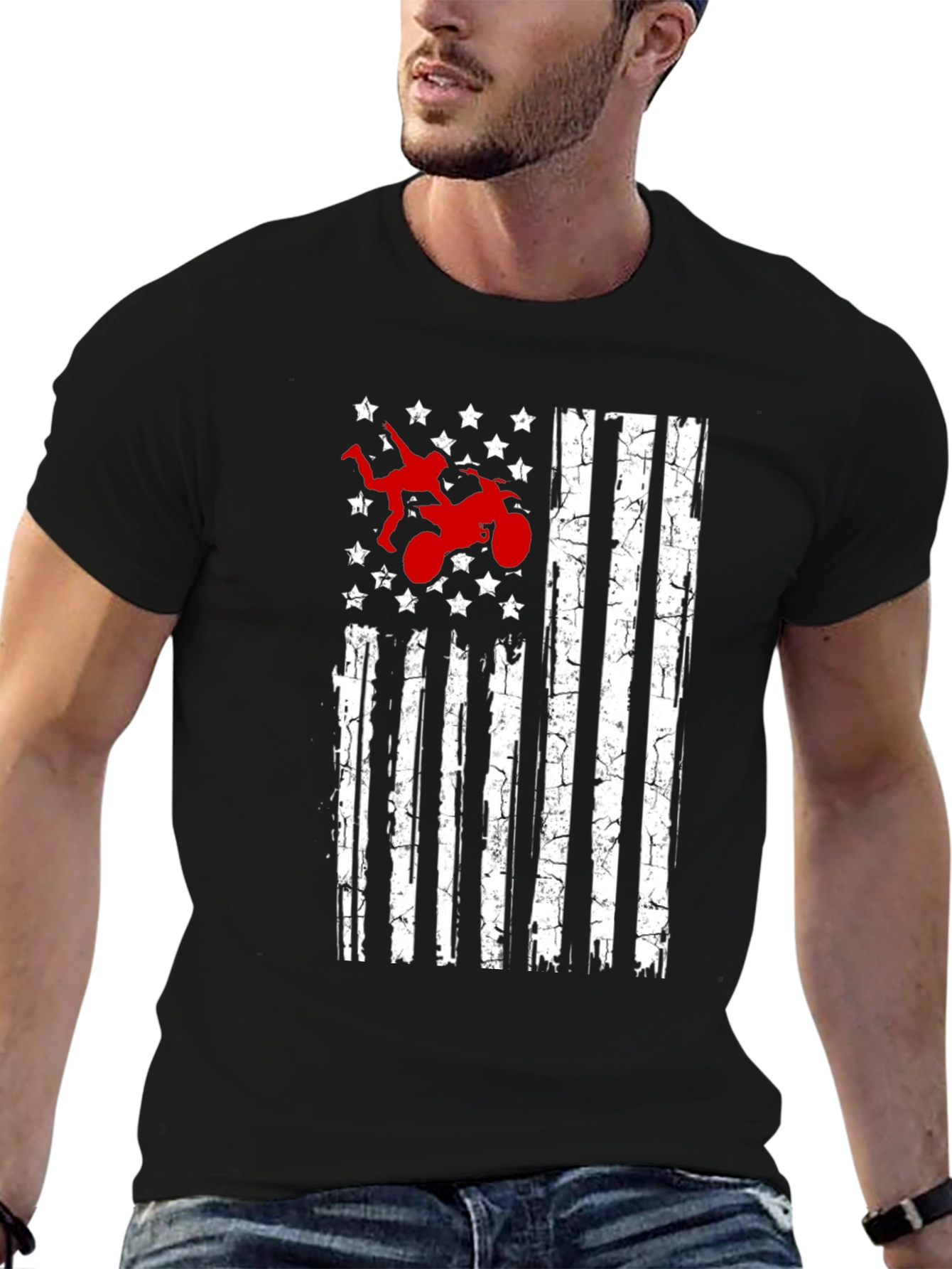 American Flag Motocross T-Shirt - 6