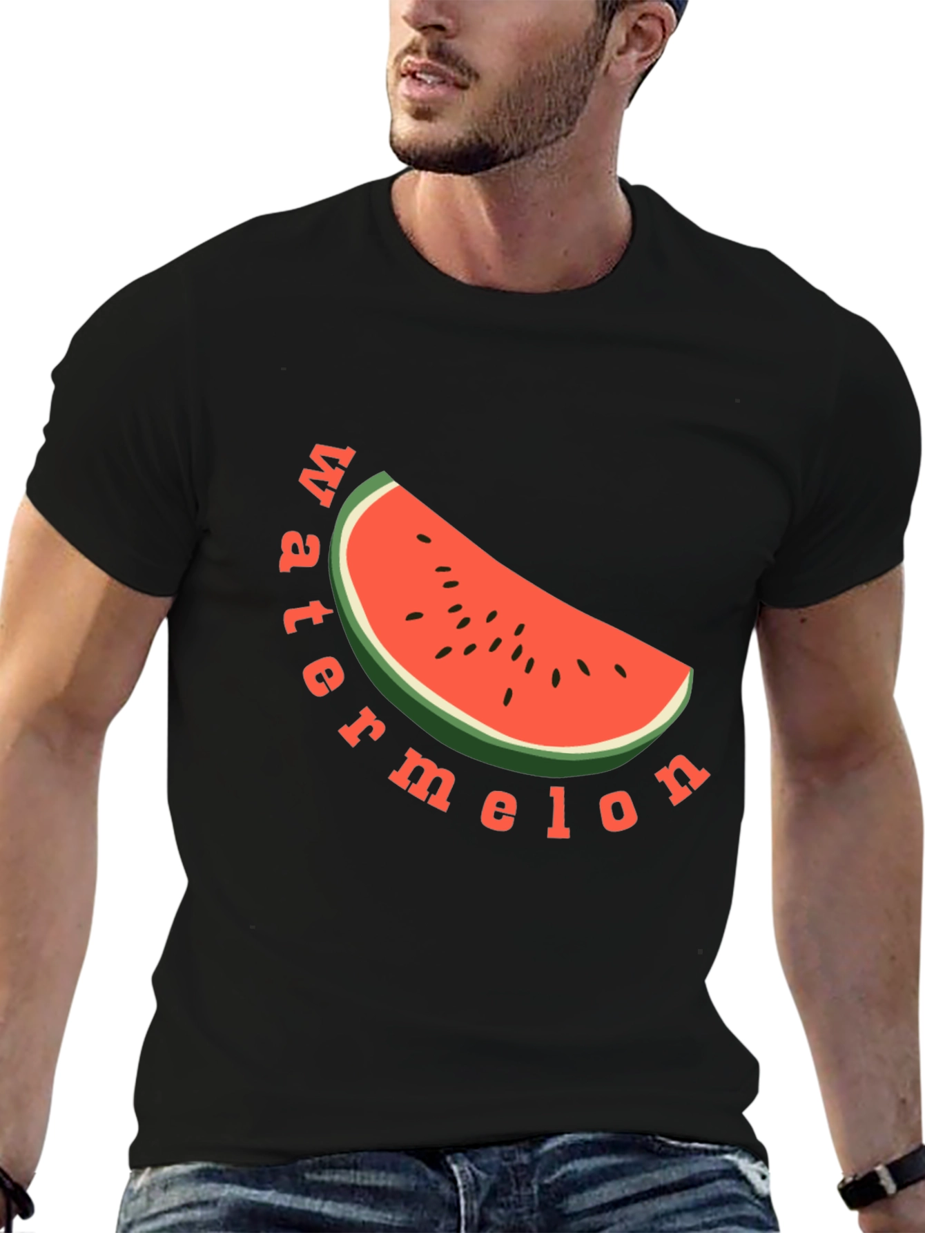 Black Watermelon Graphic Tee - Black view 6