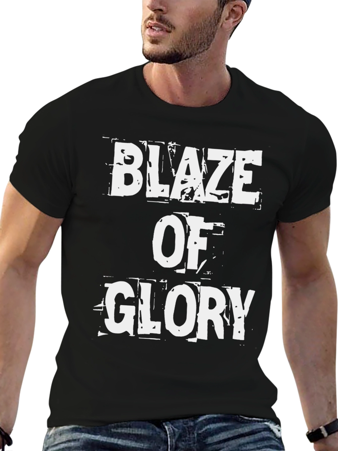 Black Blaze of Glory Graphic T-Shirt view 6