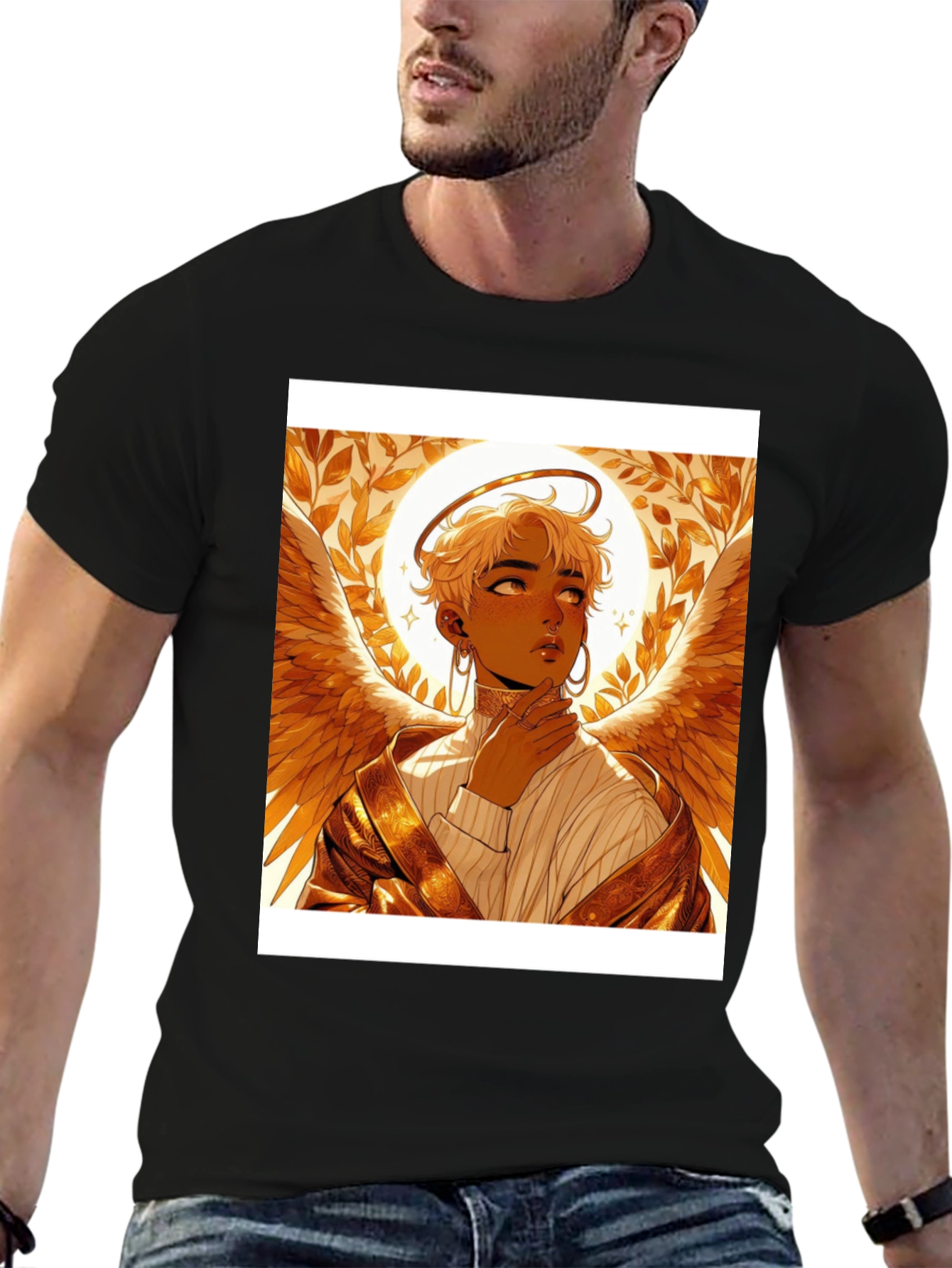 Black Angel Wings Graphic Tee - Stylish Cotton Comfort view 6