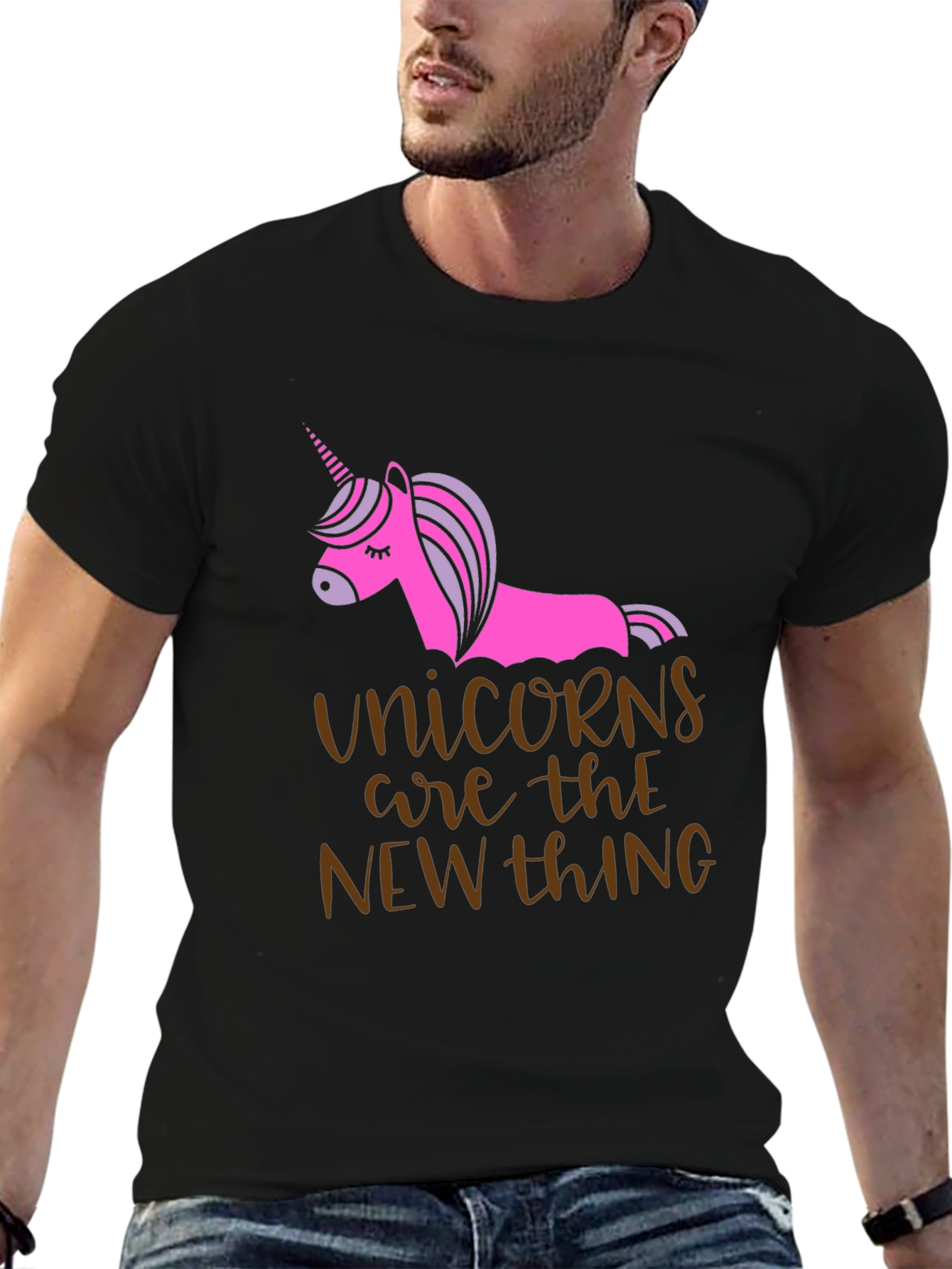 Black Unicorns are the New Thing Graphic Tee view 6