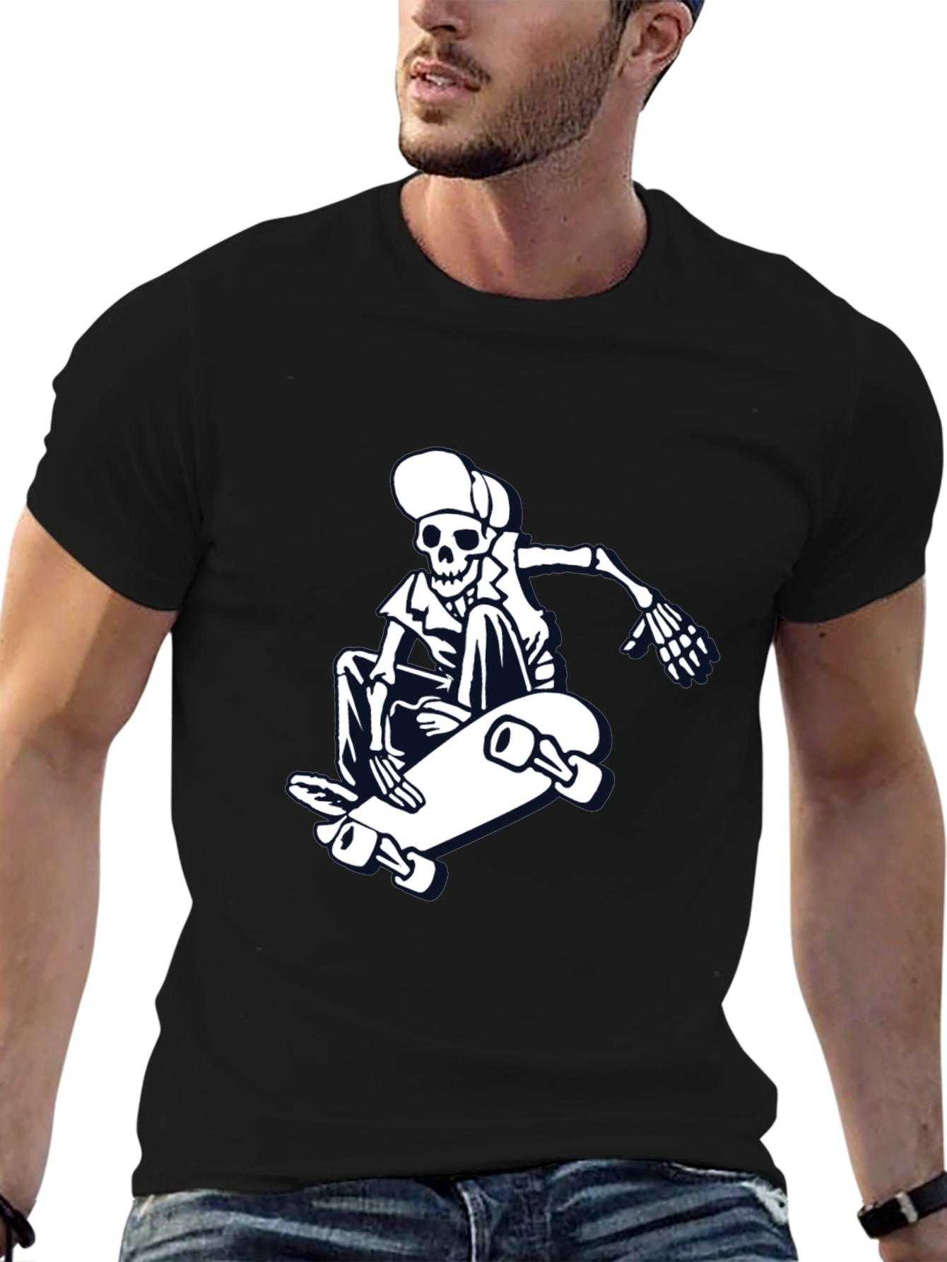Skateboarding Skeleton Graphic Tee - Cool & Casual - 6