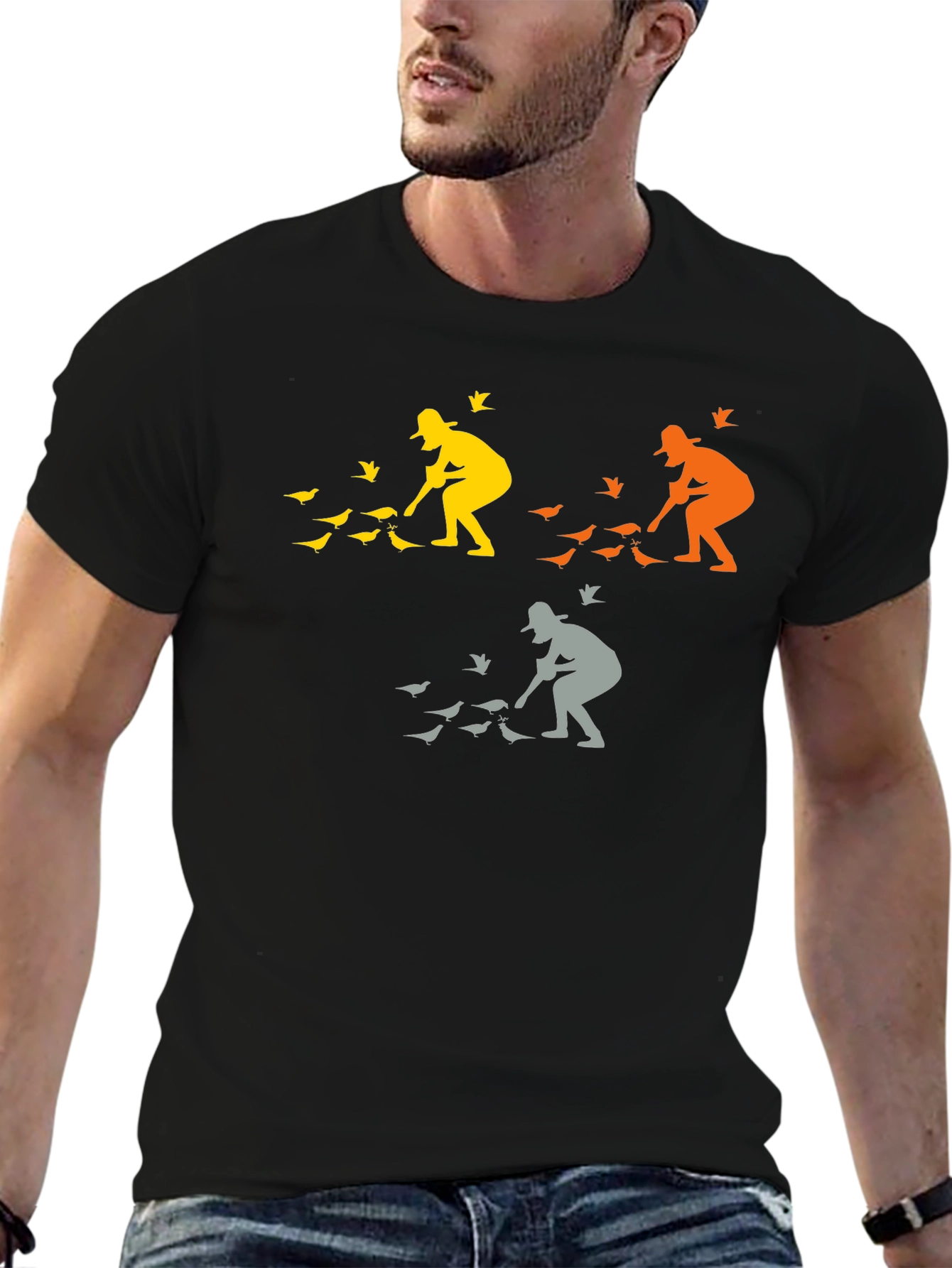 Black Bird Feeder Graphic T-Shirt view 6
