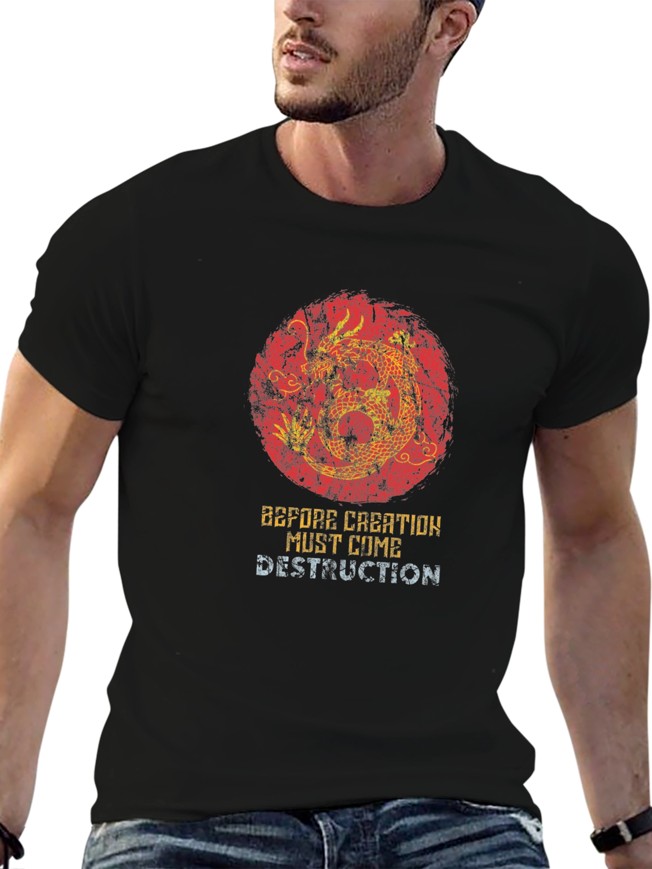Black Dragon Destruction Graphic T-Shirt view 6