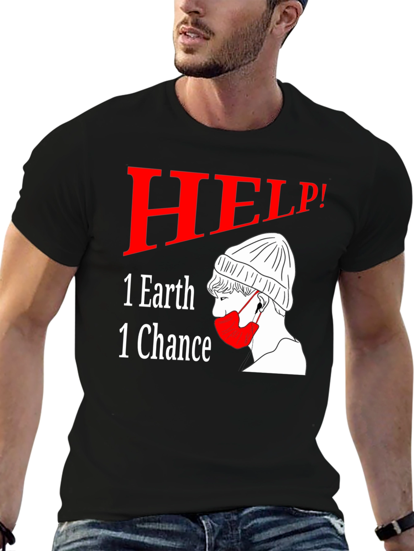 Black One Earth One Chance Graphic Tee view 6